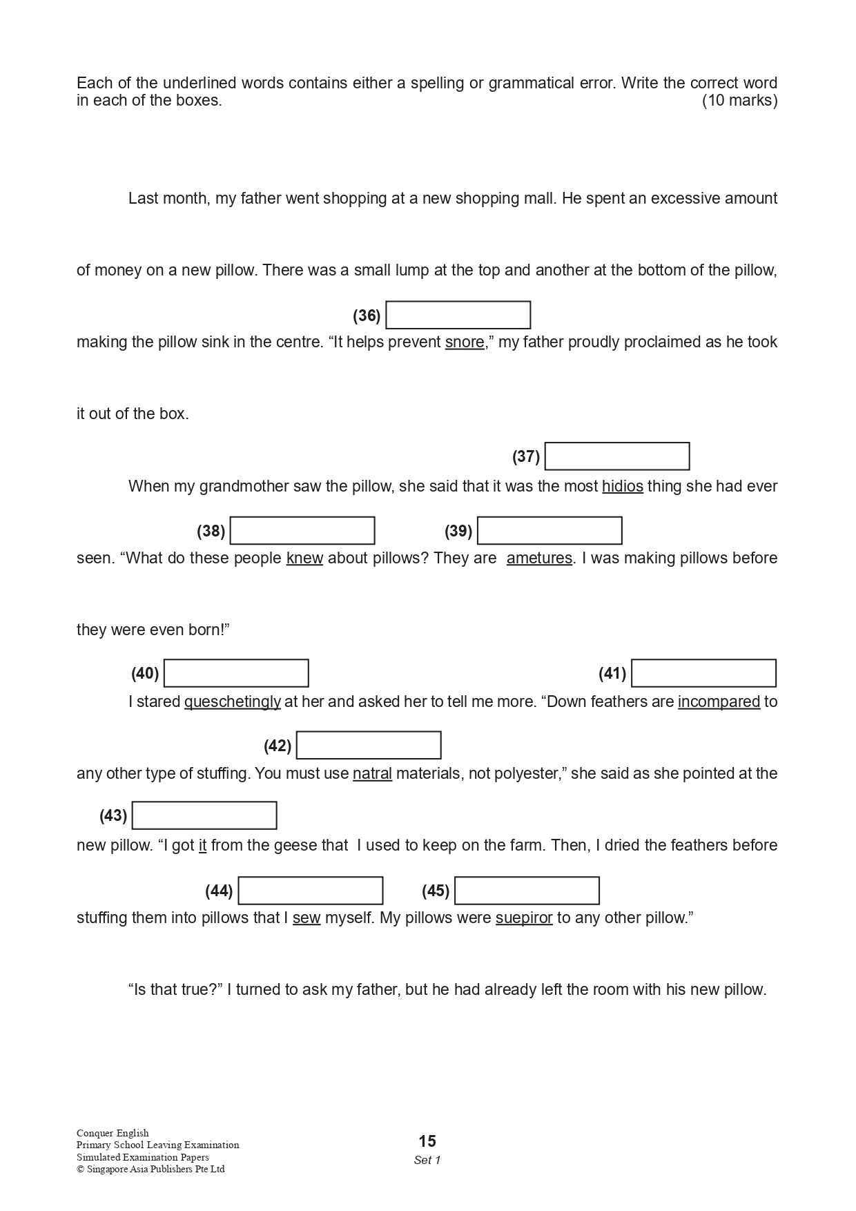 Conquer English Primary School Leaving Examination – Simulated Examination Papers