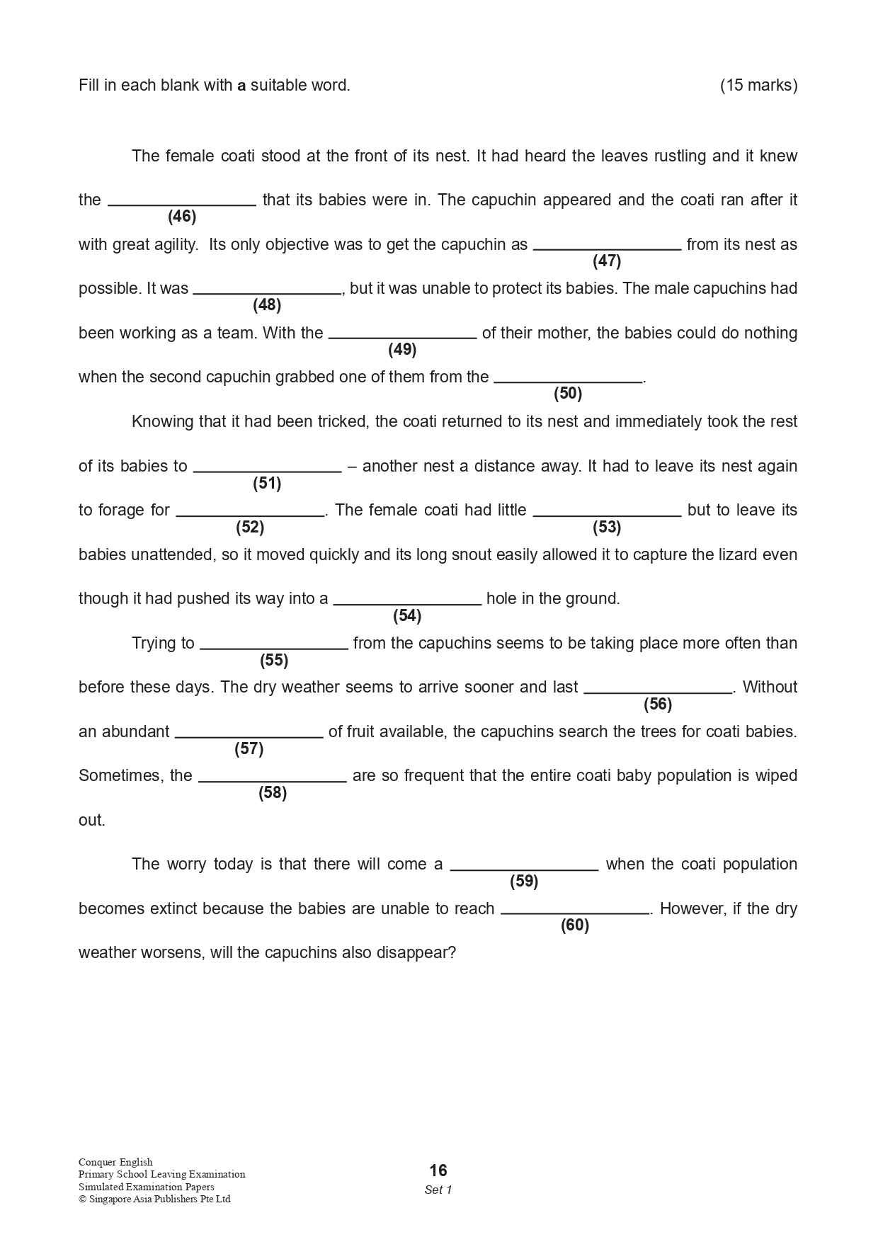 Conquer English Primary School Leaving Examination – Simulated Examination Papers