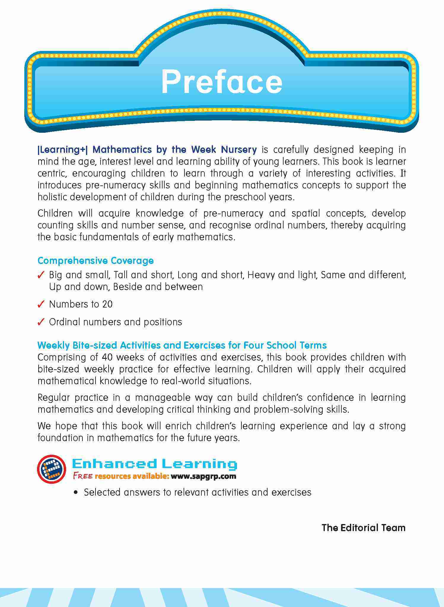 LEARNING+ MATHEMATICS by the WEEK Nursery