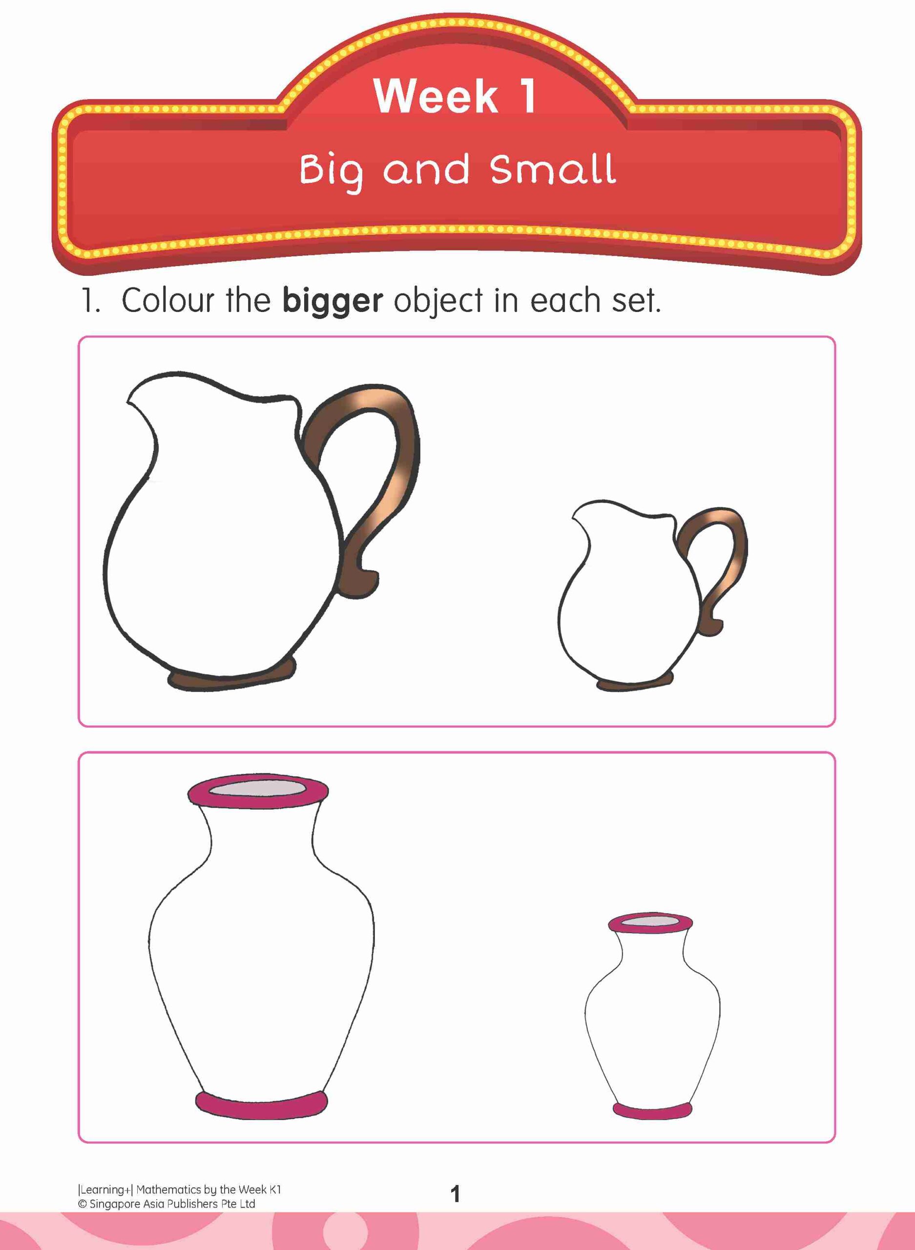 LEARNING+ MATHEMATICS by the WEEK Kindergarten 1