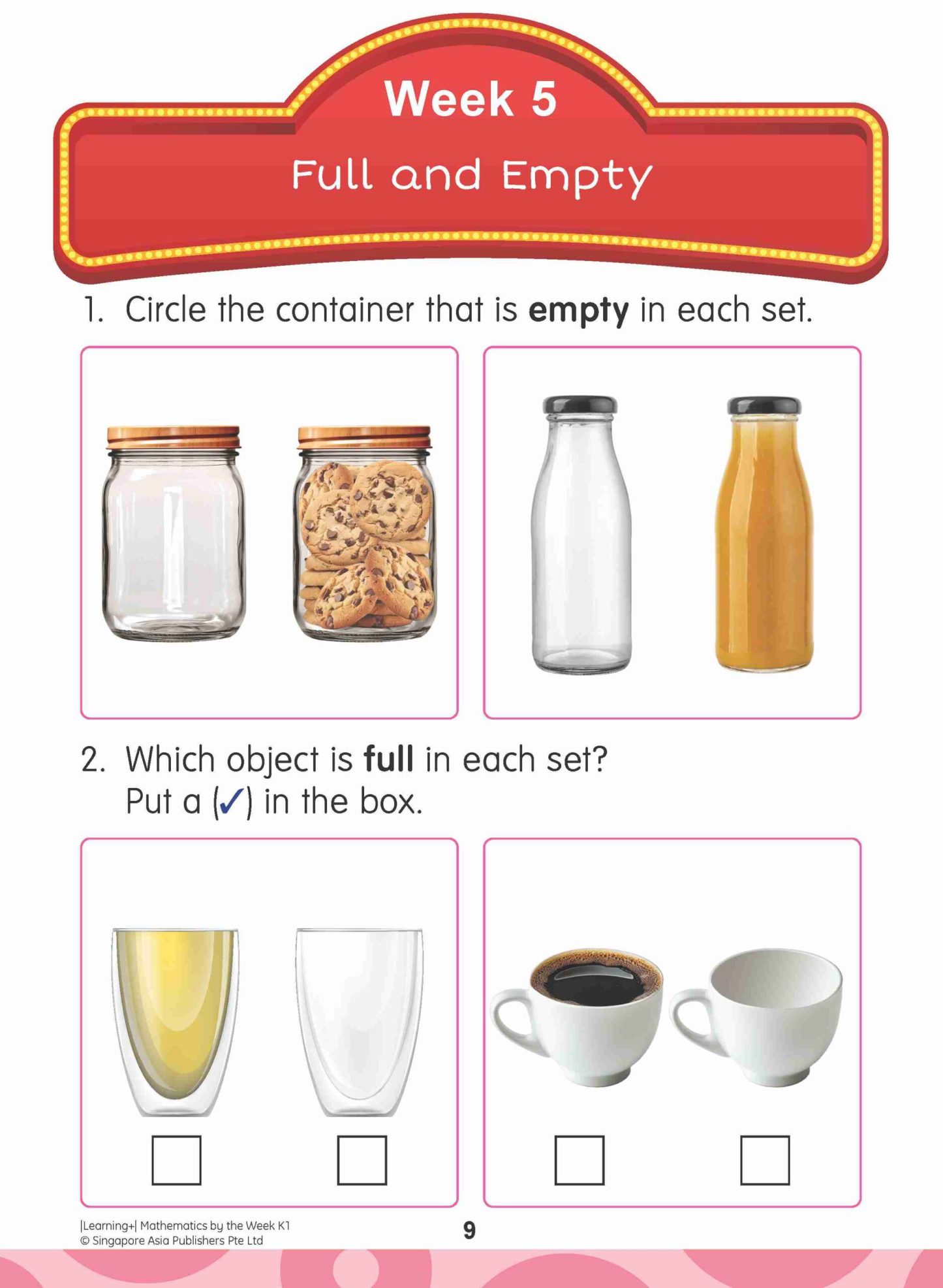 LEARNING+ MATHEMATICS by the WEEK Kindergarten 1