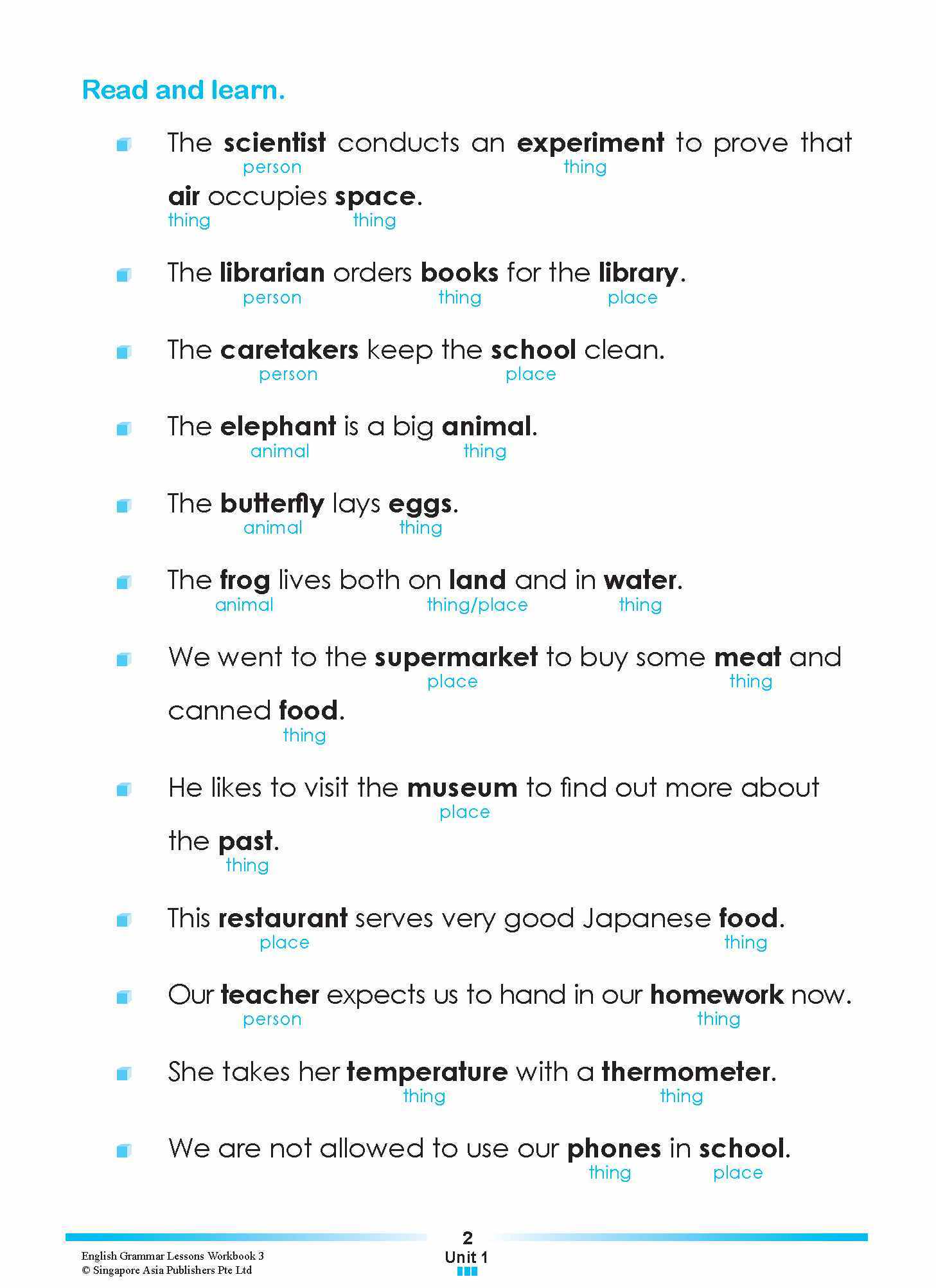 ENGLISH GRAMMAR LESSONS Workbook 3