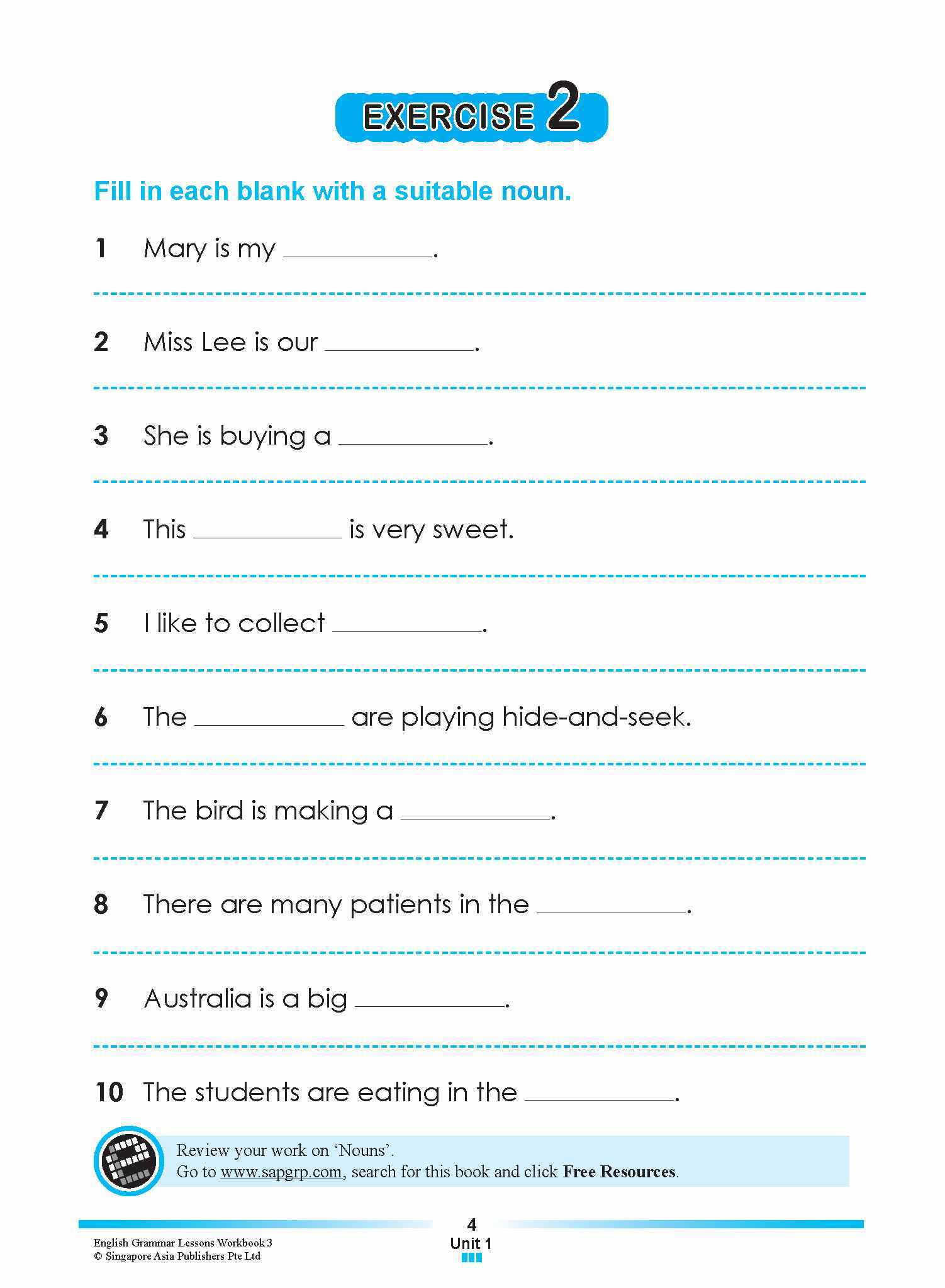ENGLISH GRAMMAR LESSONS Workbook 3
