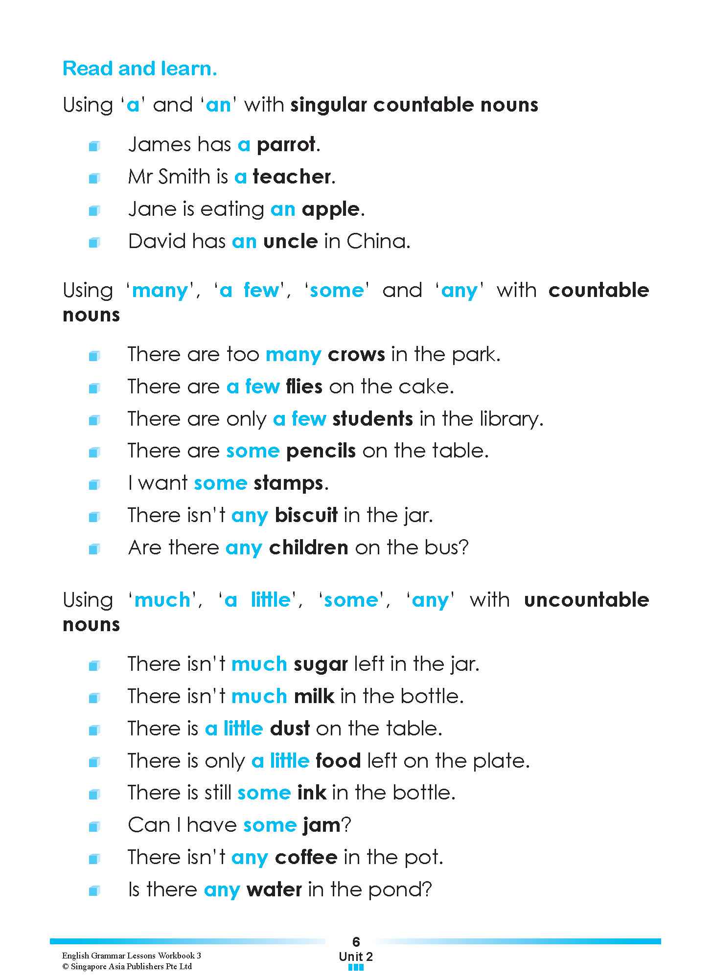 ENGLISH GRAMMAR LESSONS Workbook 3