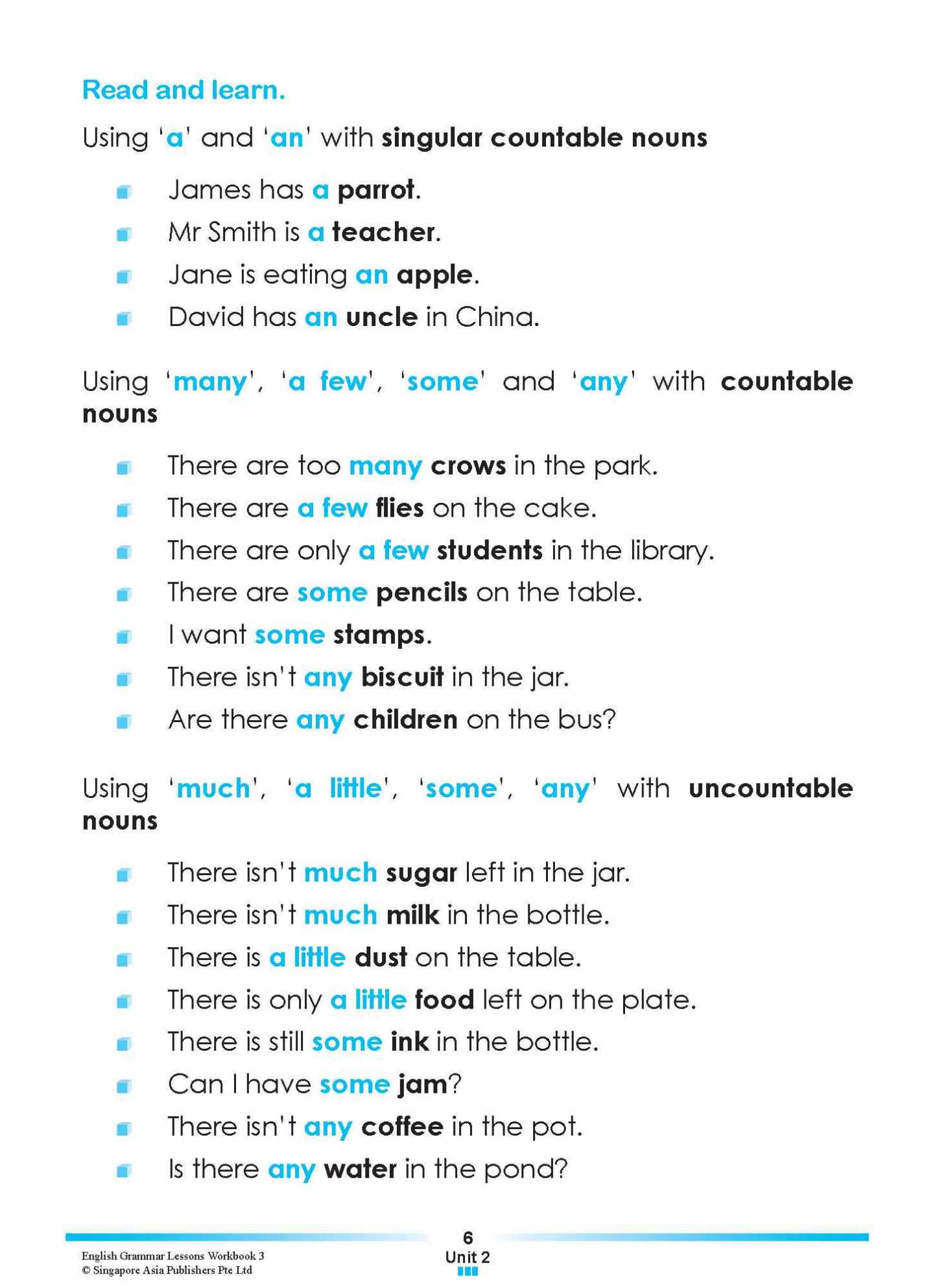 ENGLISH GRAMMAR LESSONS Workbook 3