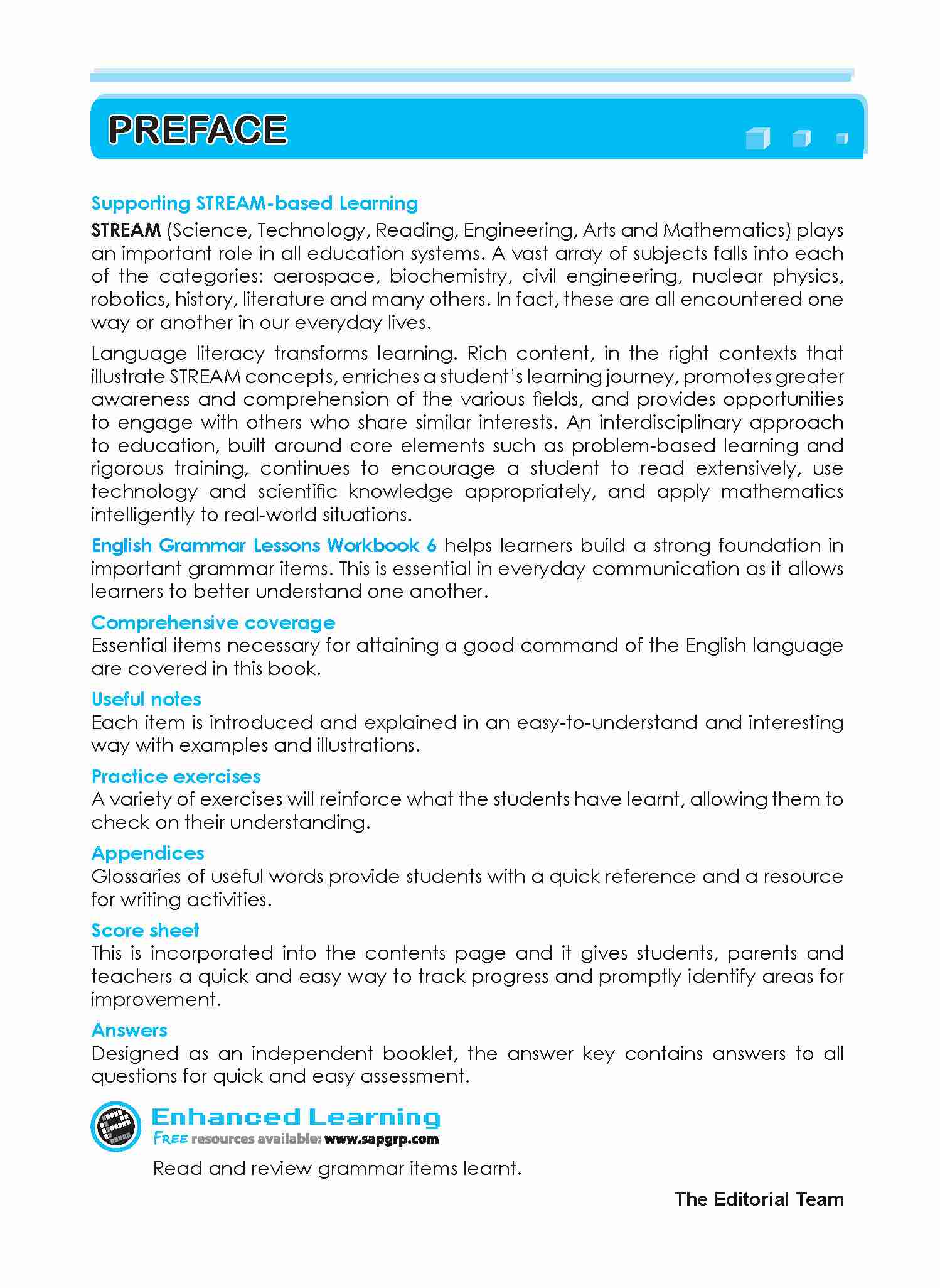 ENGLISH GRAMMAR LESSONS Workbook 6