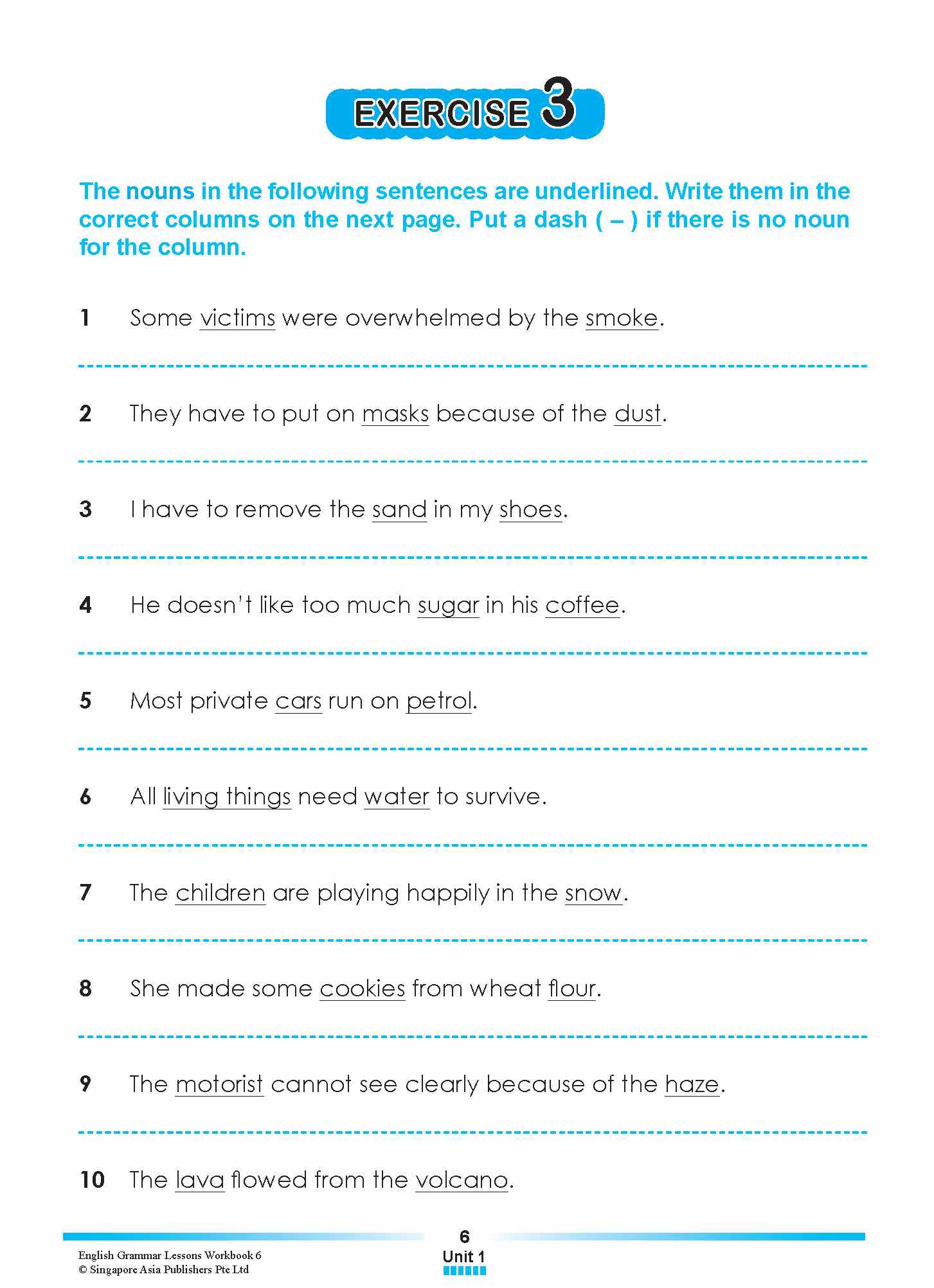 ENGLISH GRAMMAR LESSONS Workbook 6