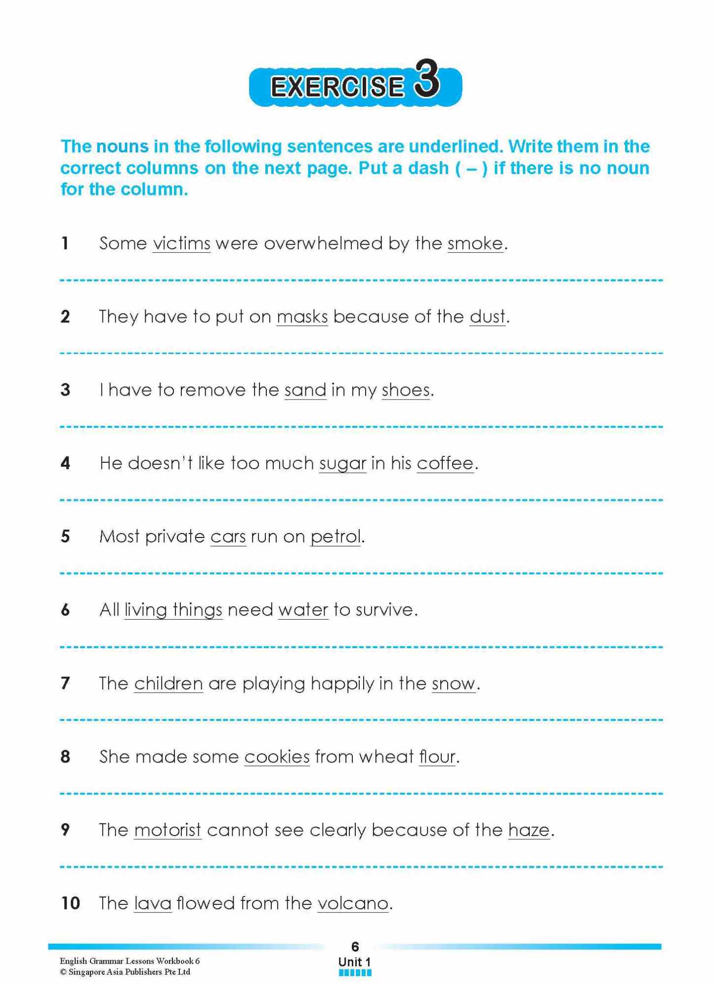 ENGLISH GRAMMAR LESSONS Workbook 6