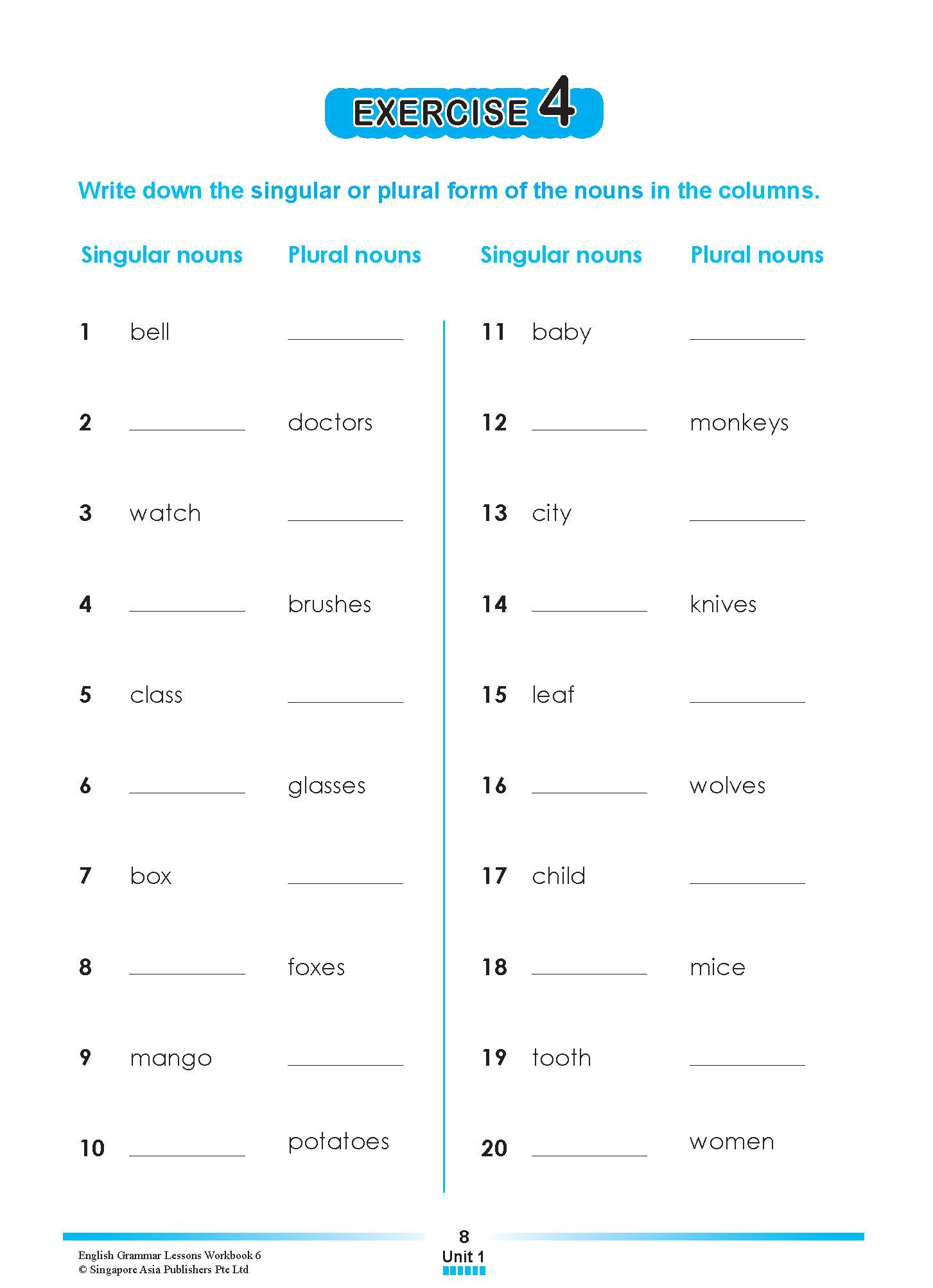 ENGLISH GRAMMAR LESSONS Workbook 6