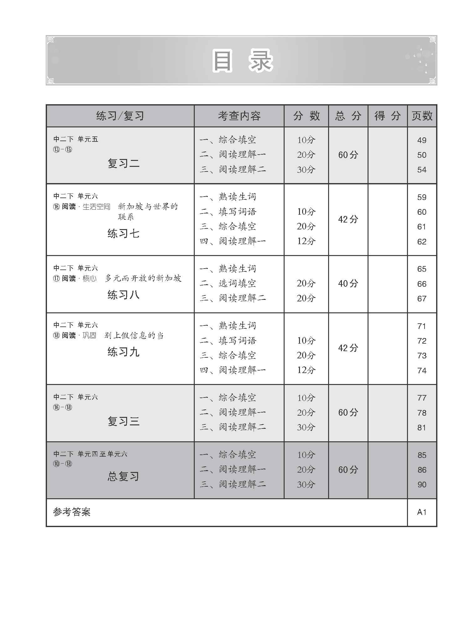 中学二年级G2华文每课必练 (二下) / Topical Lesson Practice For Secondary 2B [G2 Chinese]