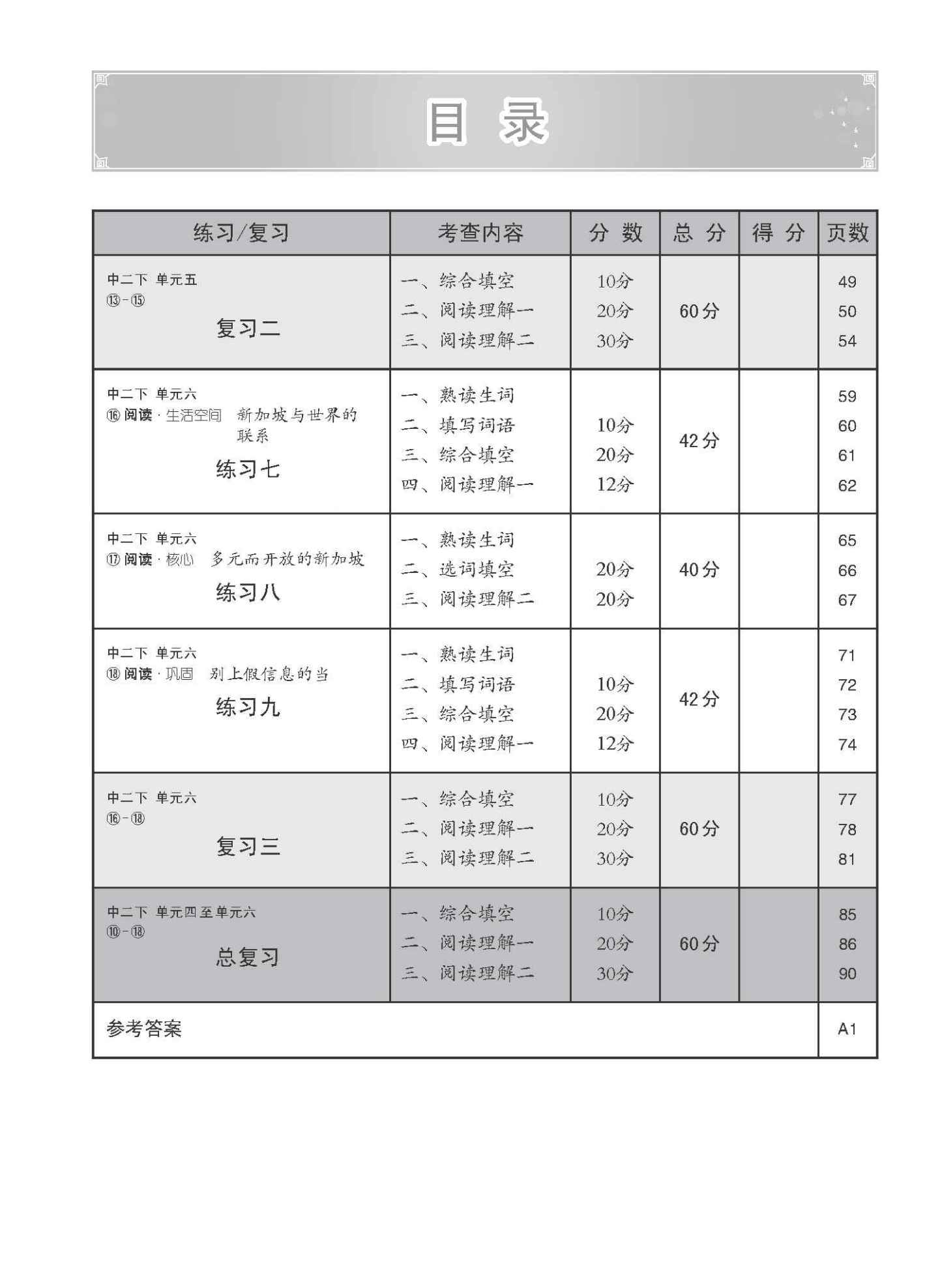 中学二年级G2华文每课必练 (二下) / Topical Lesson Practice For Secondary 2B [G2 Chinese]
