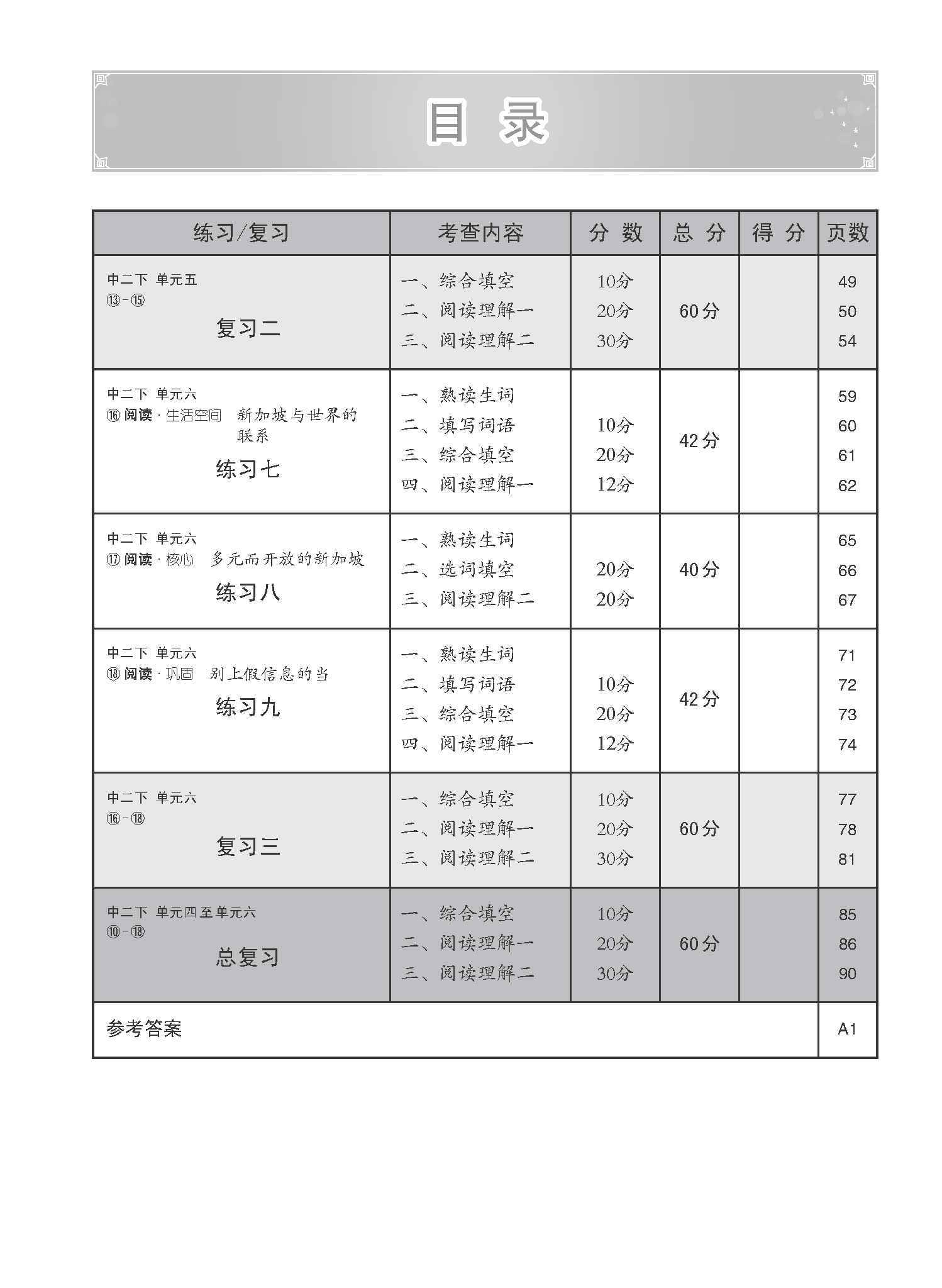 中学二年级G2华文每课必练 (二下) / Topical Lesson Practice For Secondary 2B [G2 Chinese]