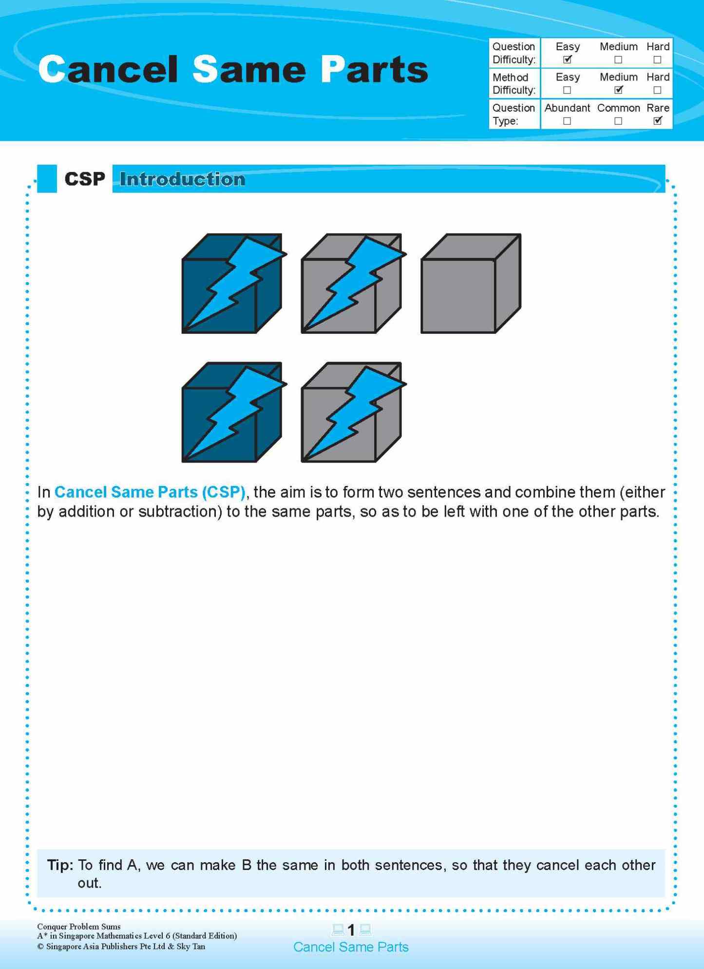 Conquer PROBLEM SUMS A* IN SINGAPORE MATHEMATICS (Standard Edition) LEVEL 6