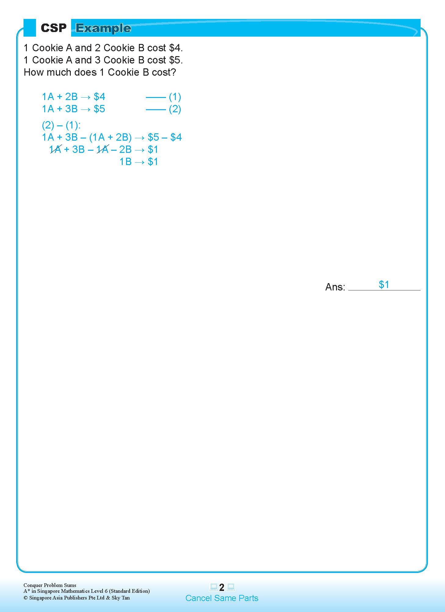 Conquer PROBLEM SUMS A* IN SINGAPORE MATHEMATICS (Standard Edition) LEVEL 6