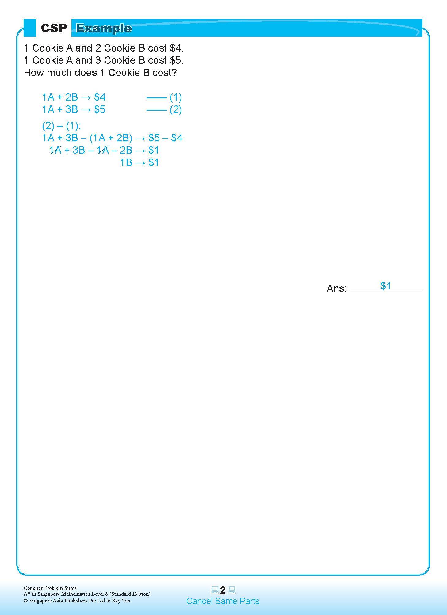 Conquer PROBLEM SUMS A* IN SINGAPORE MATHEMATICS (Standard Edition) LEVEL 6