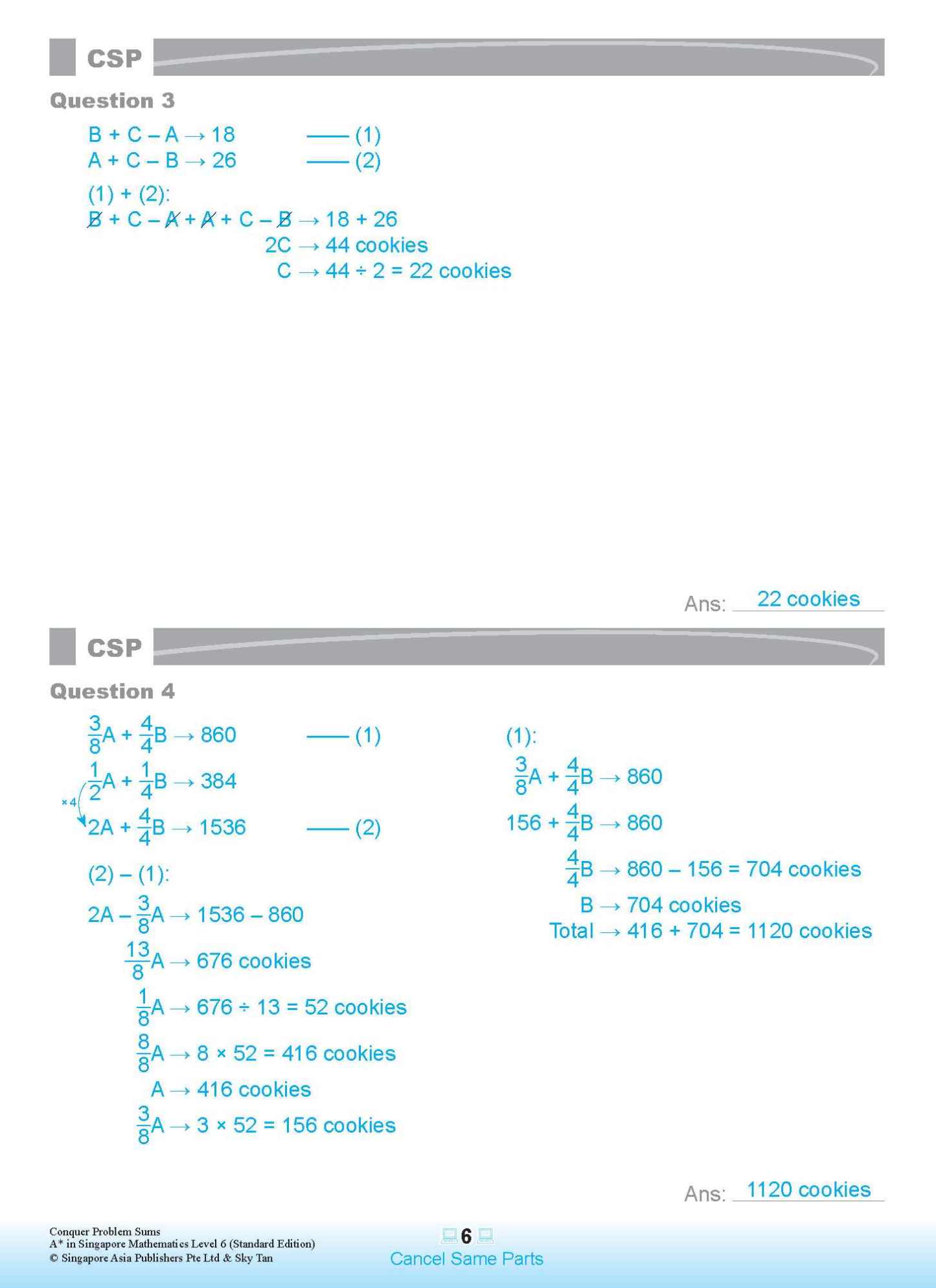 Conquer PROBLEM SUMS A* IN SINGAPORE MATHEMATICS (Standard Edition) LEVEL 6