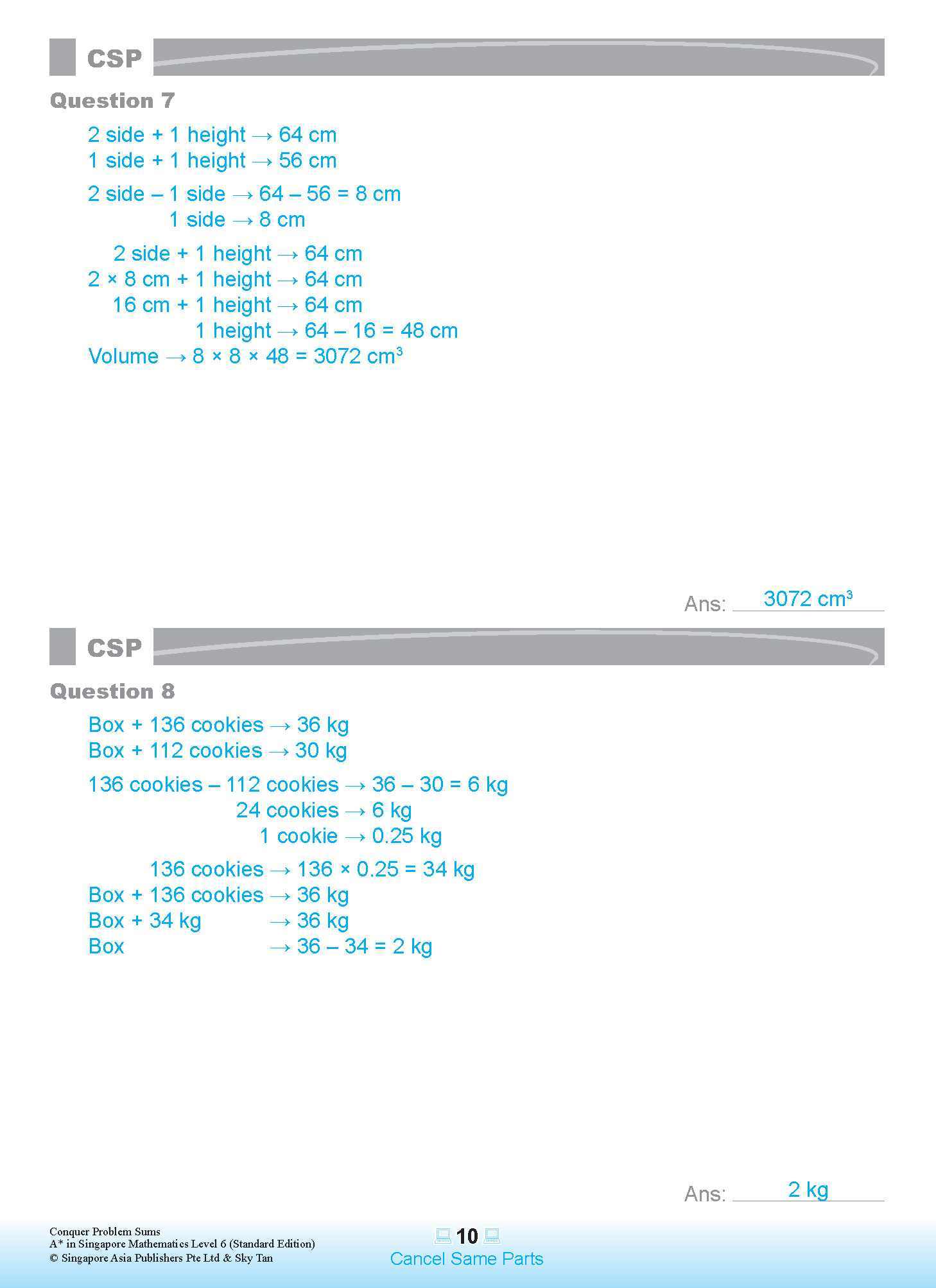 Conquer PROBLEM SUMS A* IN SINGAPORE MATHEMATICS (Standard Edition) LEVEL 6