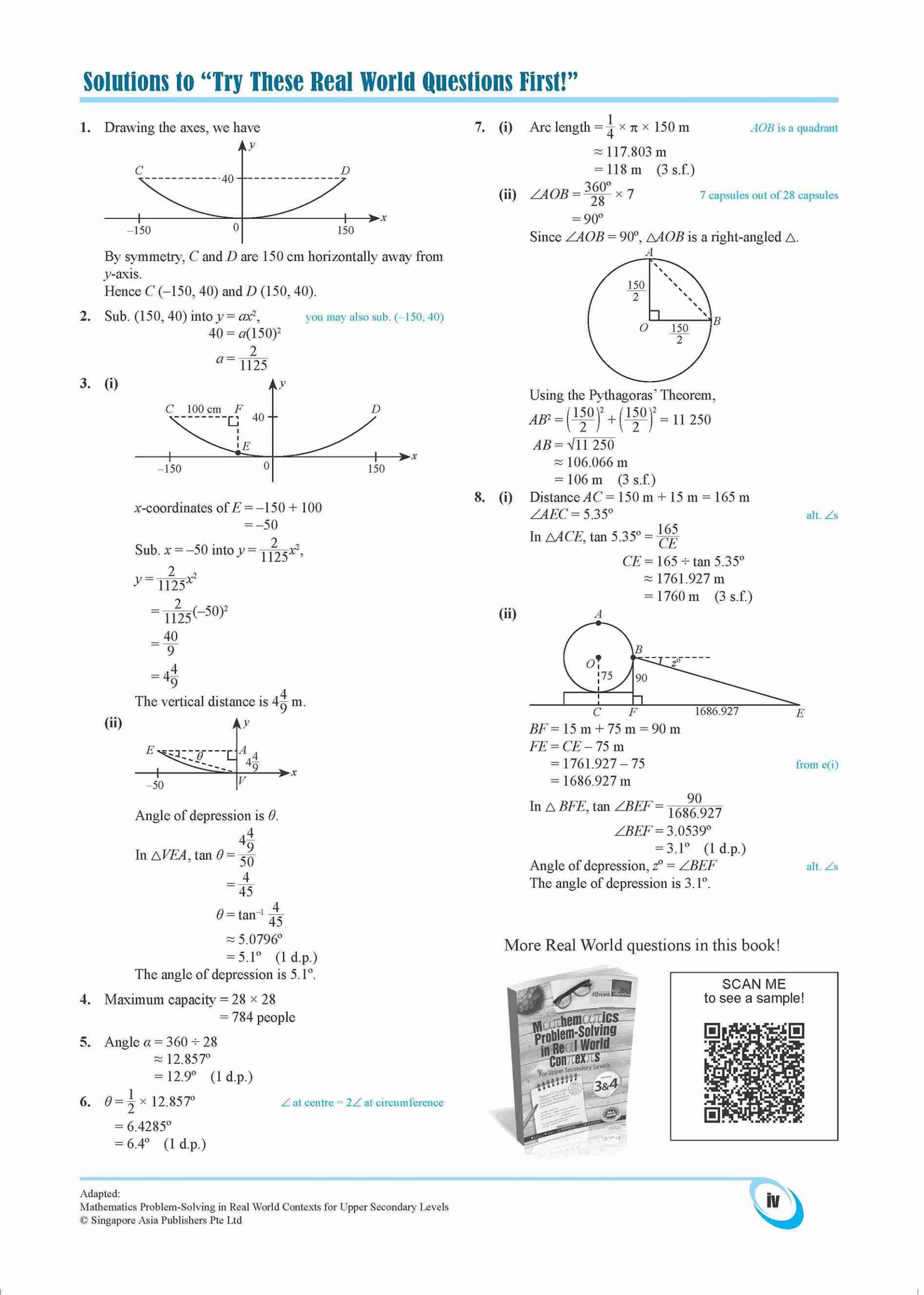 101 Additional Mathematics Questions To Do Before The Exam + Real World Questions Secondary 4