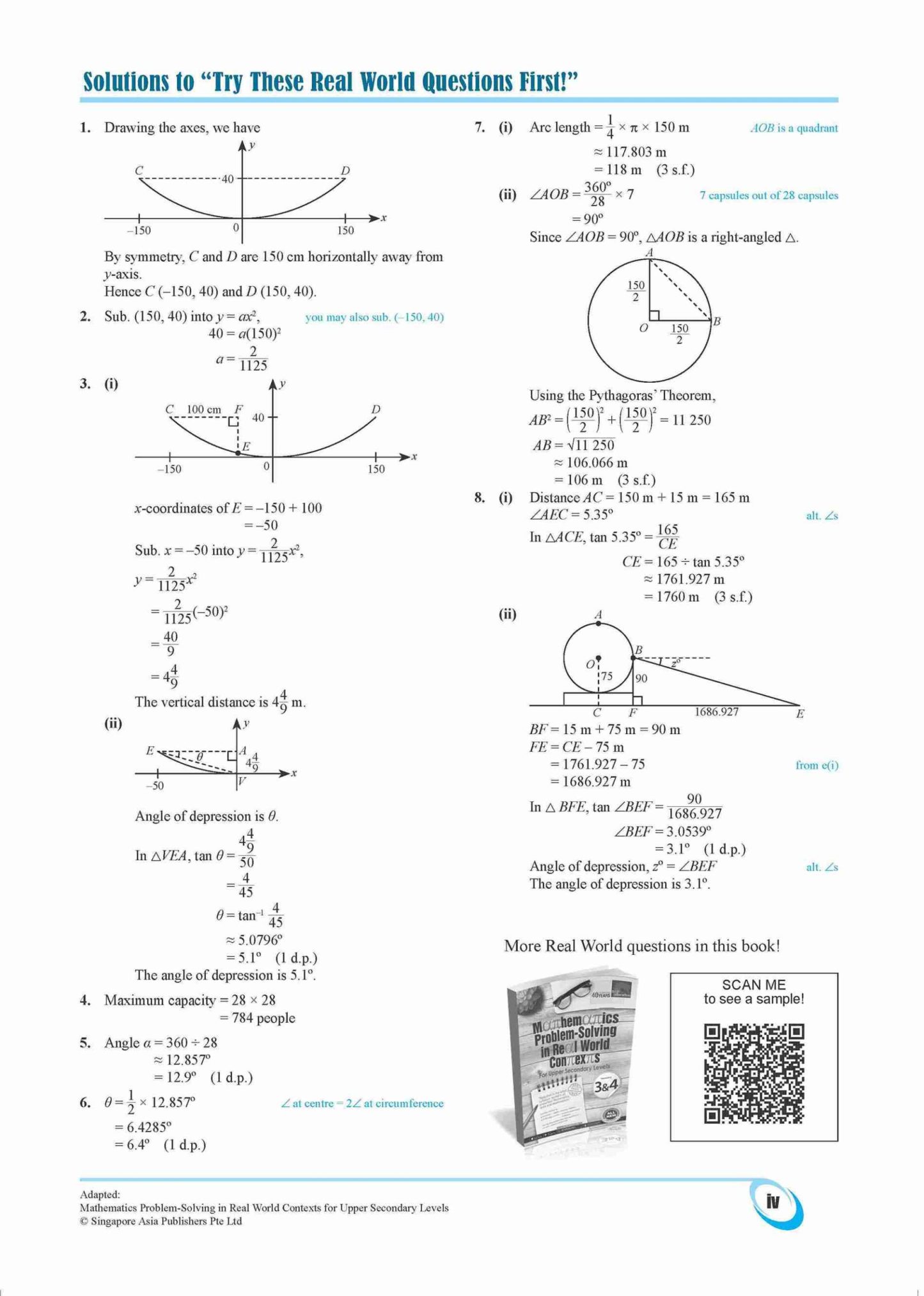 101 Additional Mathematics Questions To Do Before The Exam + Real World Questions Secondary 4