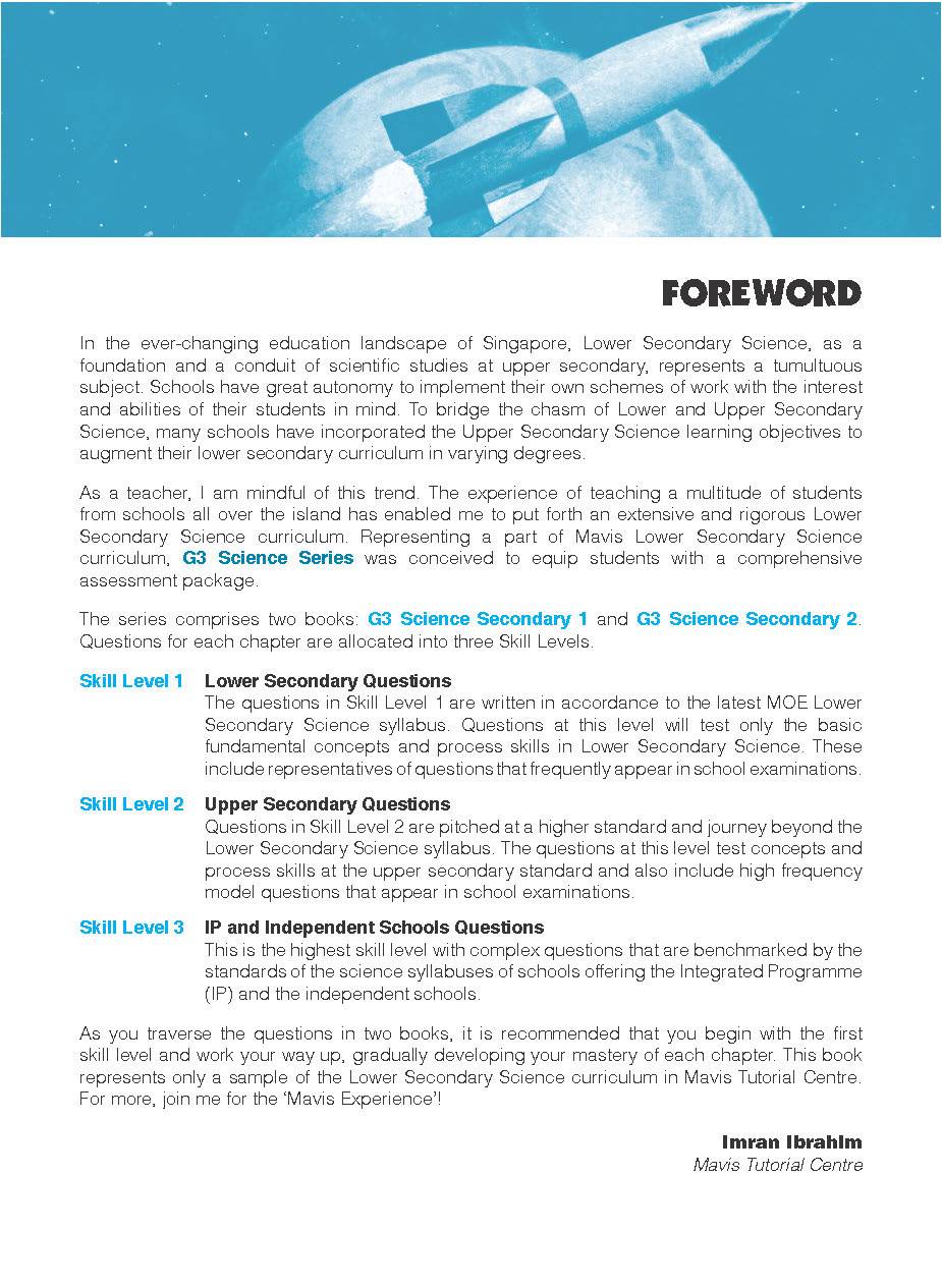 G3 SCIENCE Secondary 2