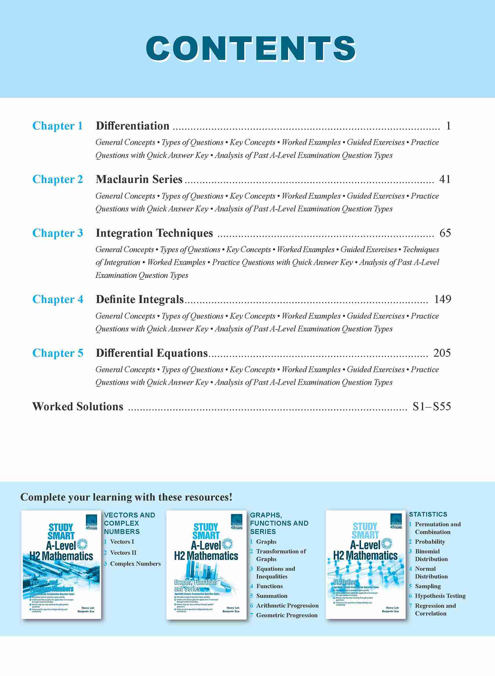 STUDY SMART A-Level H2 Mathematics Calculus