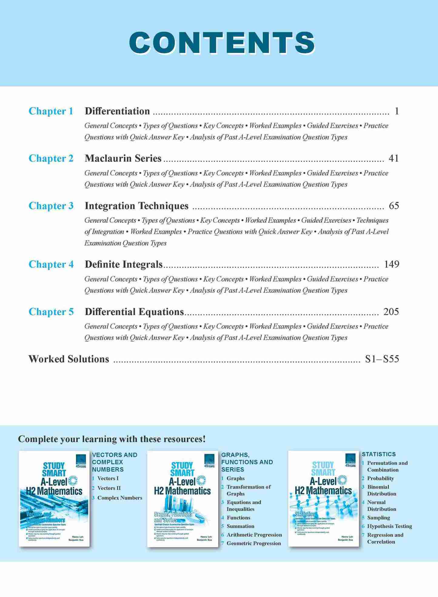 STUDY SMART A-Level H2 Mathematics Calculus