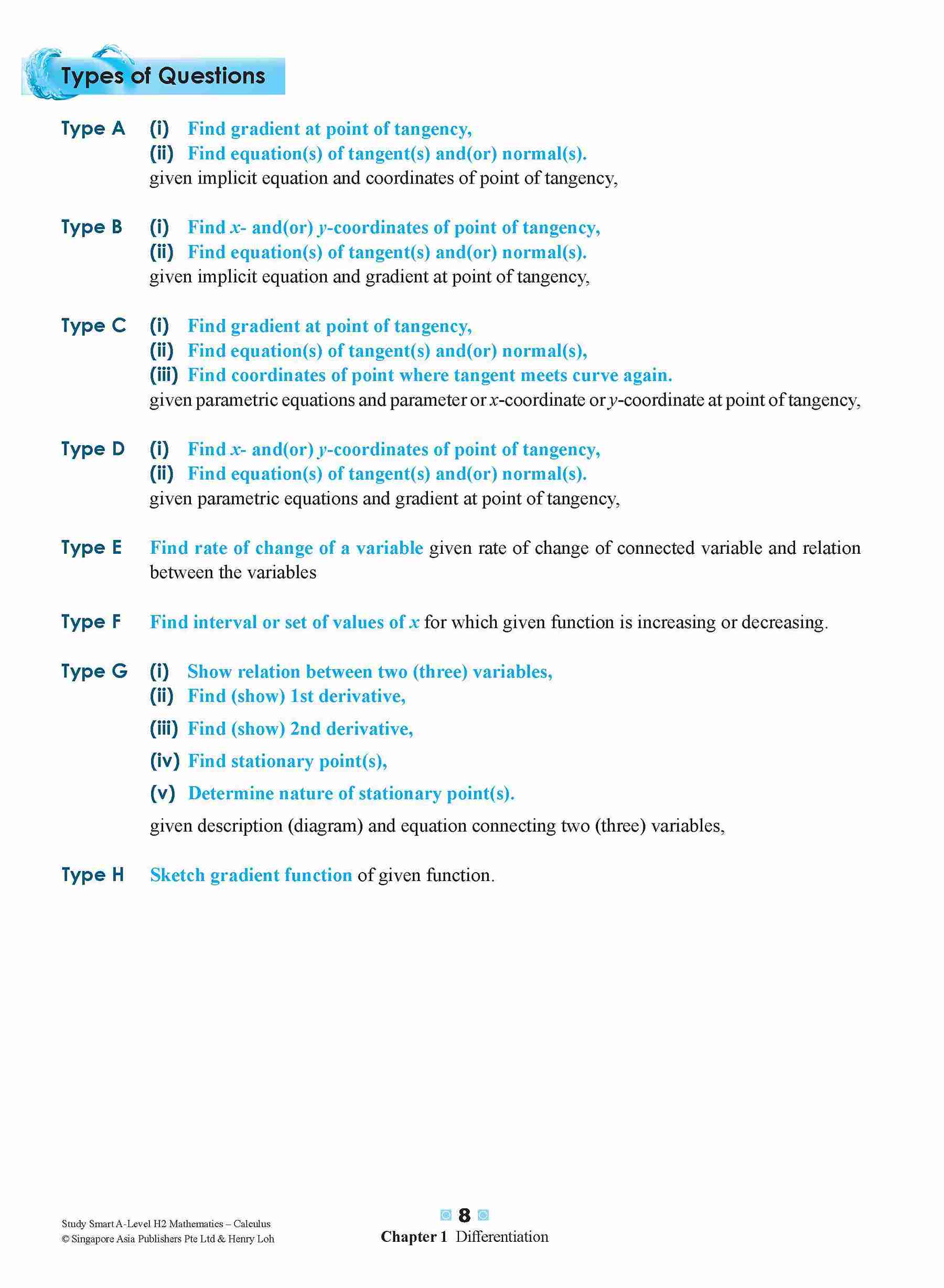 STUDY SMART A-Level H2 Mathematics Calculus