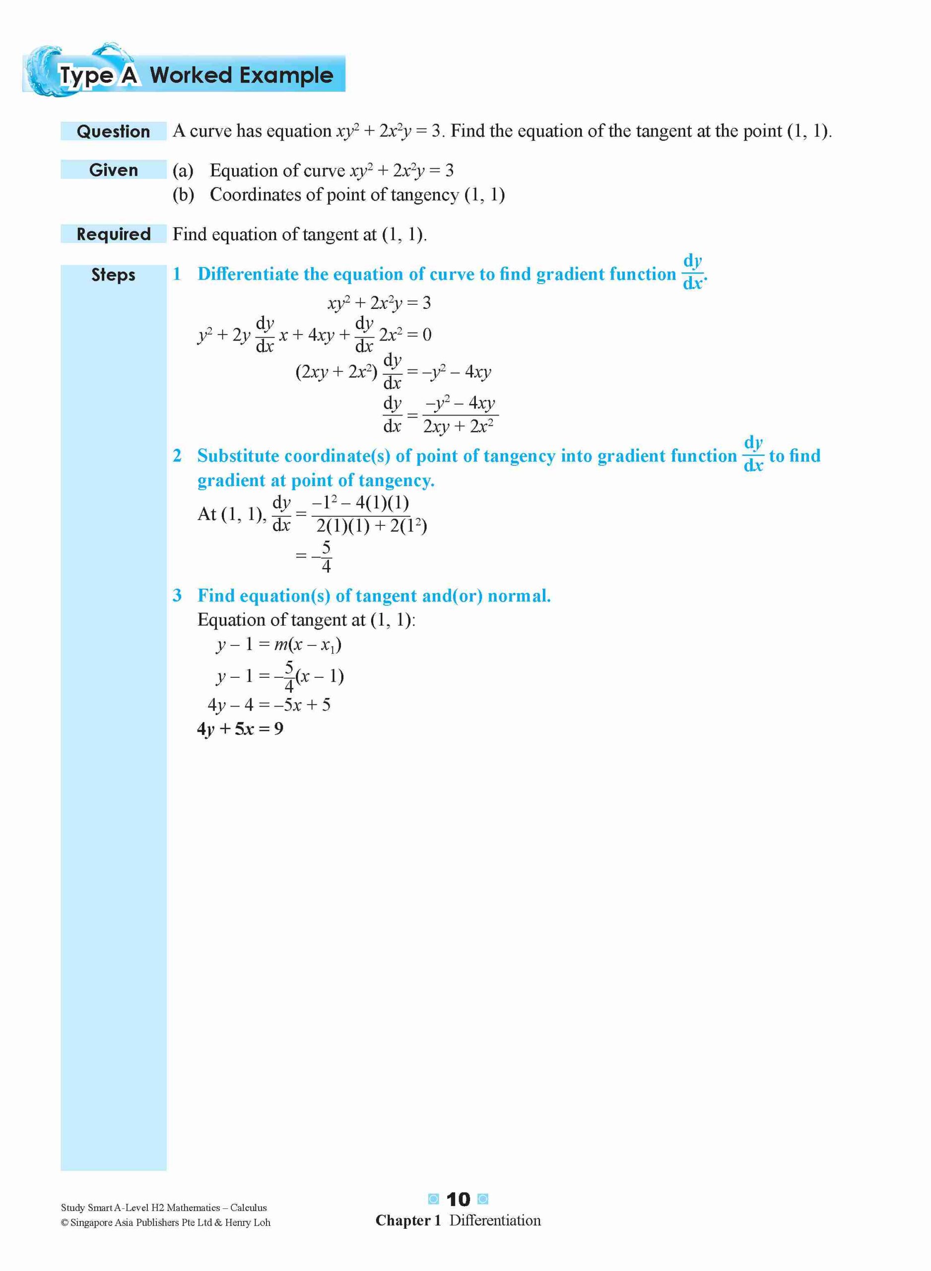 STUDY SMART A-Level H2 Mathematics Calculus