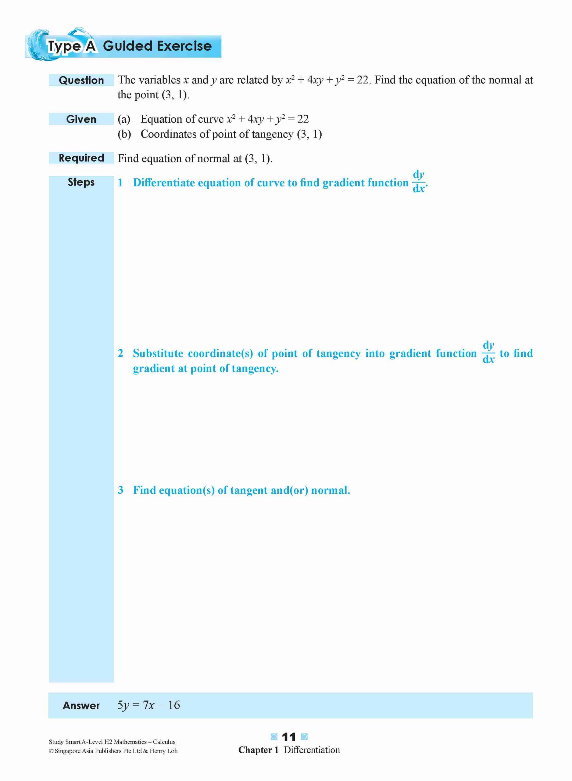 STUDY SMART A-Level H2 Mathematics Calculus
