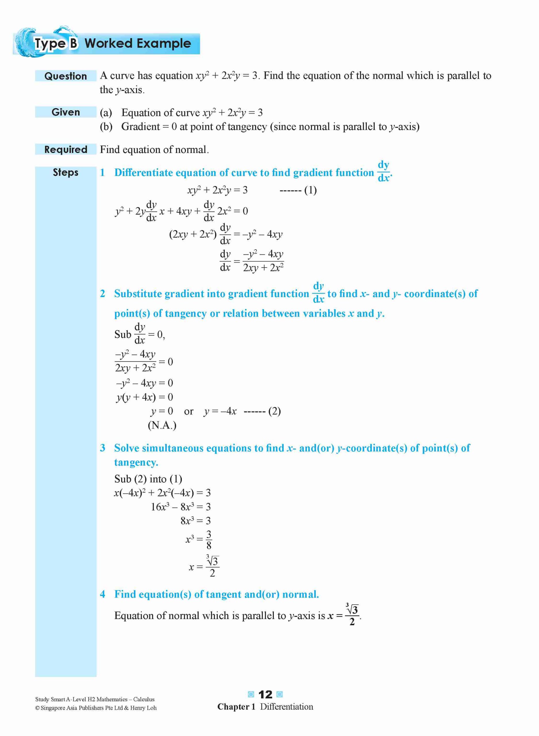 STUDY SMART A-Level H2 Mathematics Calculus