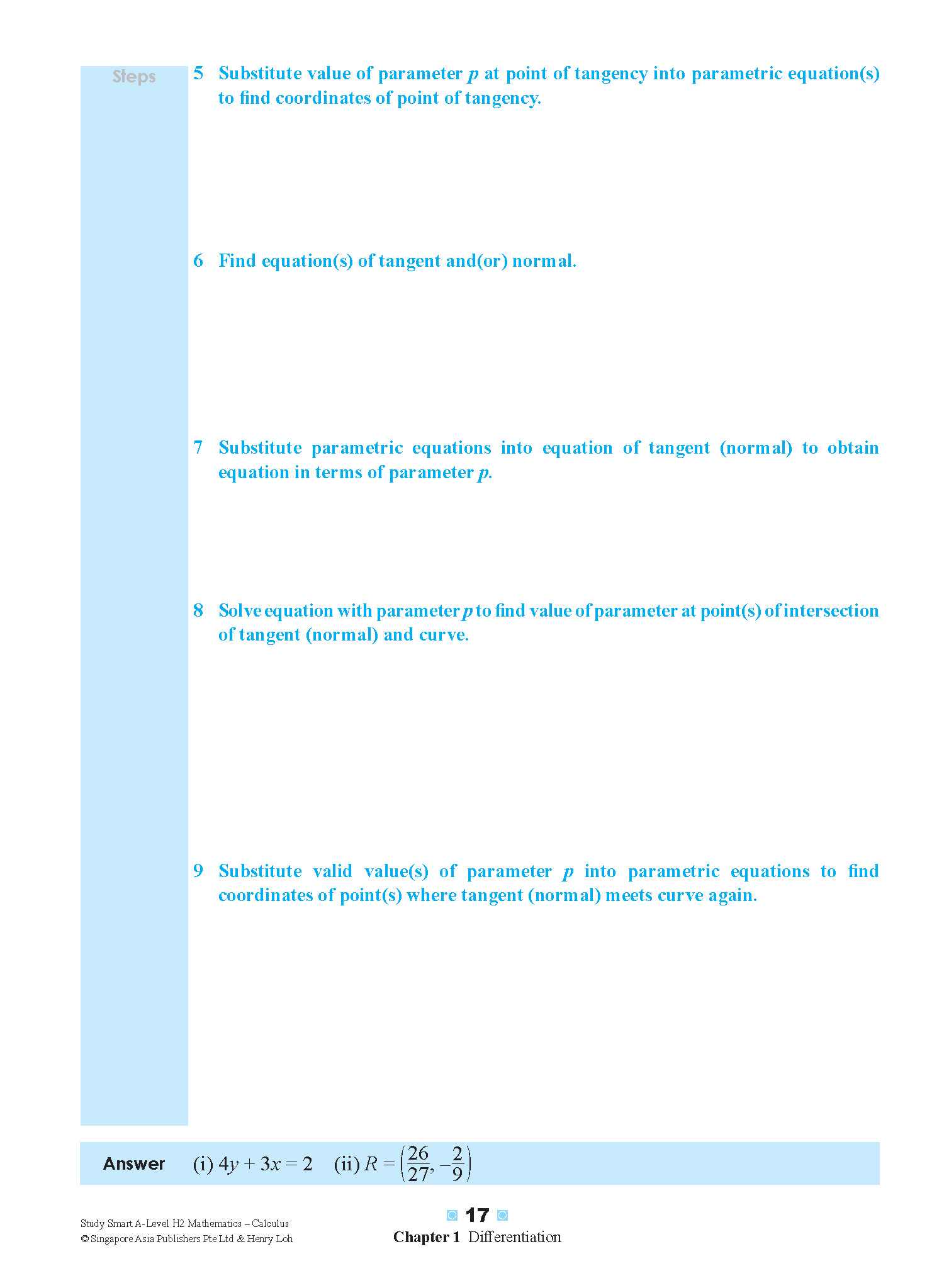 STUDY SMART A-Level H2 Mathematics Calculus