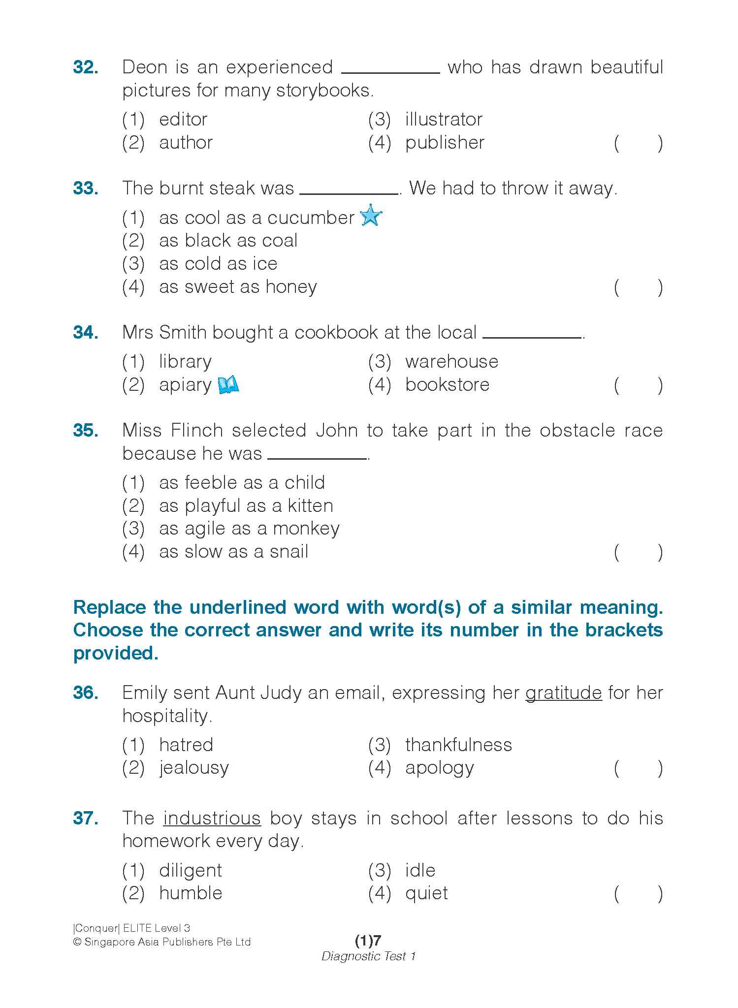 Conquer ELITE (English Language In-depth Tests and Evaluation) PRIMARY LEVEL 3