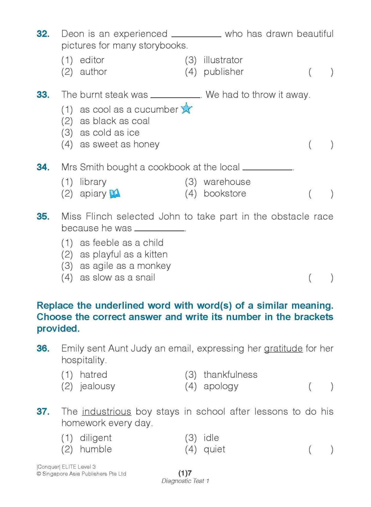 Conquer ELITE (English Language In-depth Tests and Evaluation) PRIMARY LEVEL 3