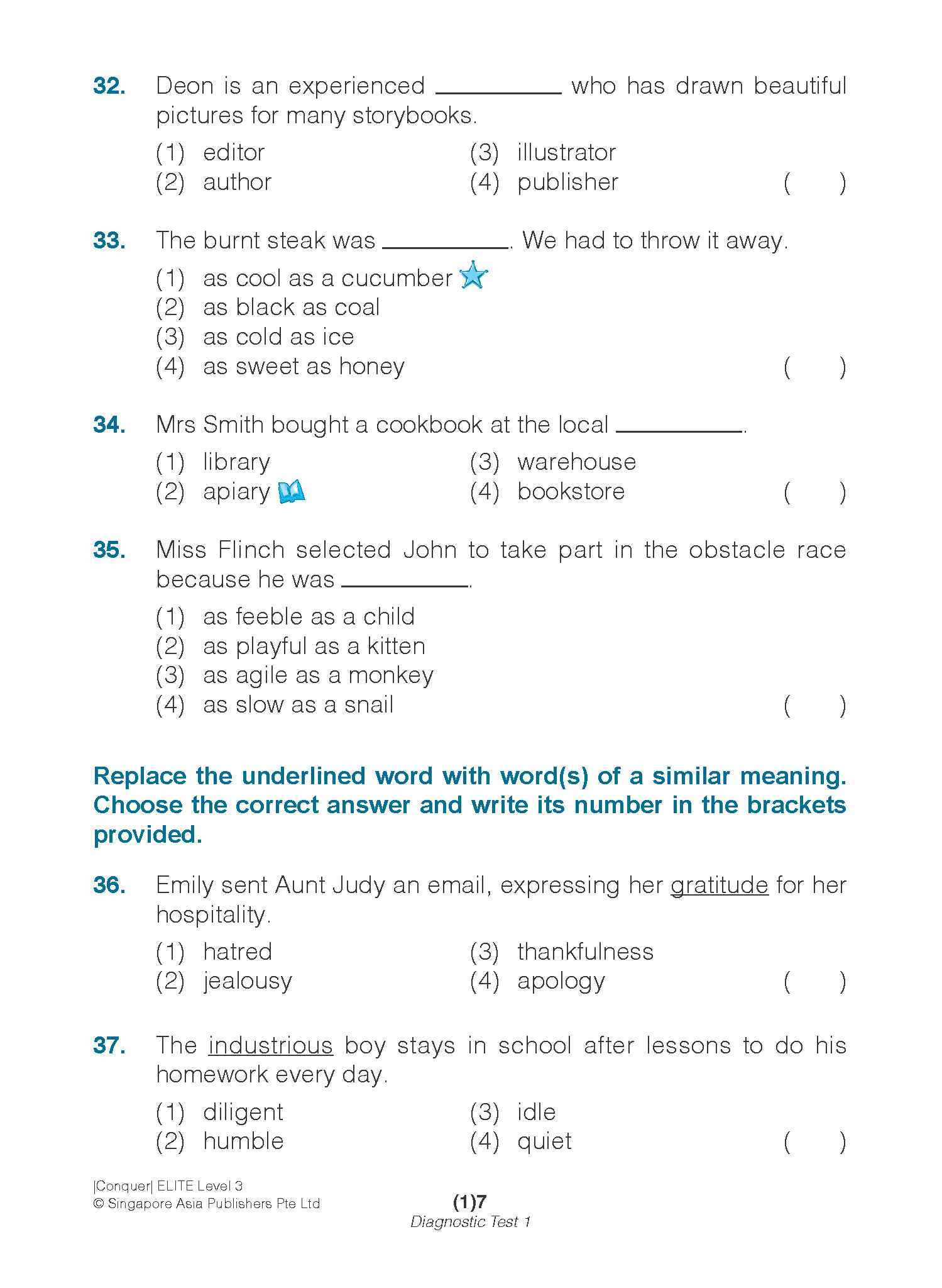 Conquer ELITE (English Language In-depth Tests and Evaluation) PRIMARY LEVEL 3