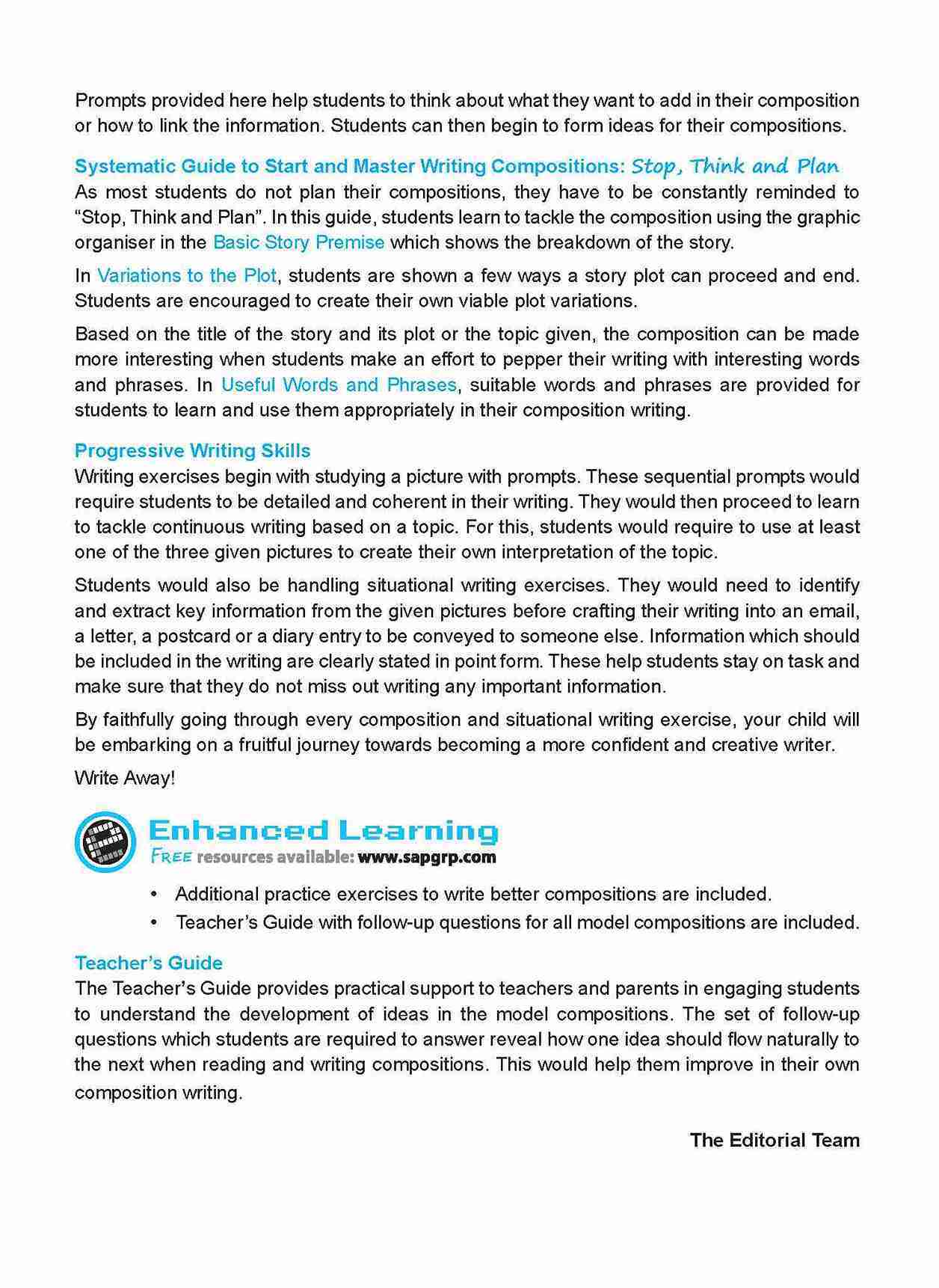 LEARNING+ English Write on Track! PICTURE COMPOSITIONS Book 6