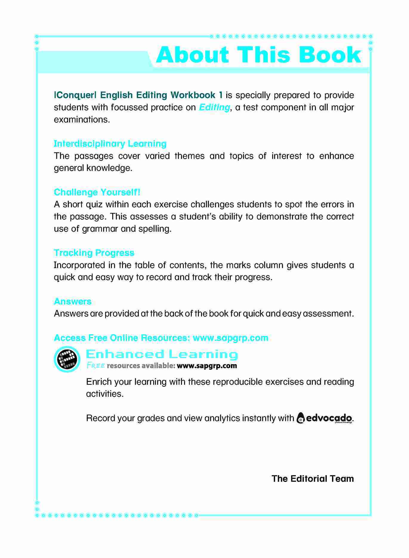 Conquer English Editing Workbook 1