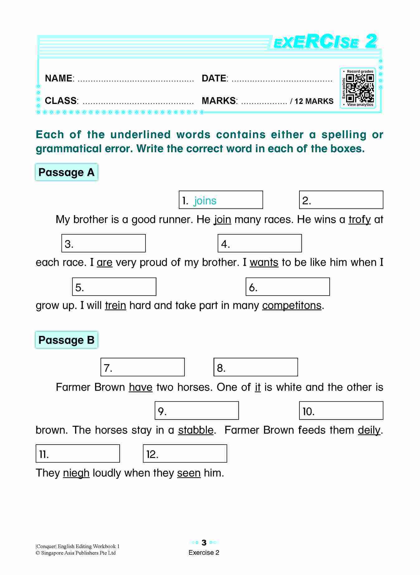 Conquer English Editing Workbook 1