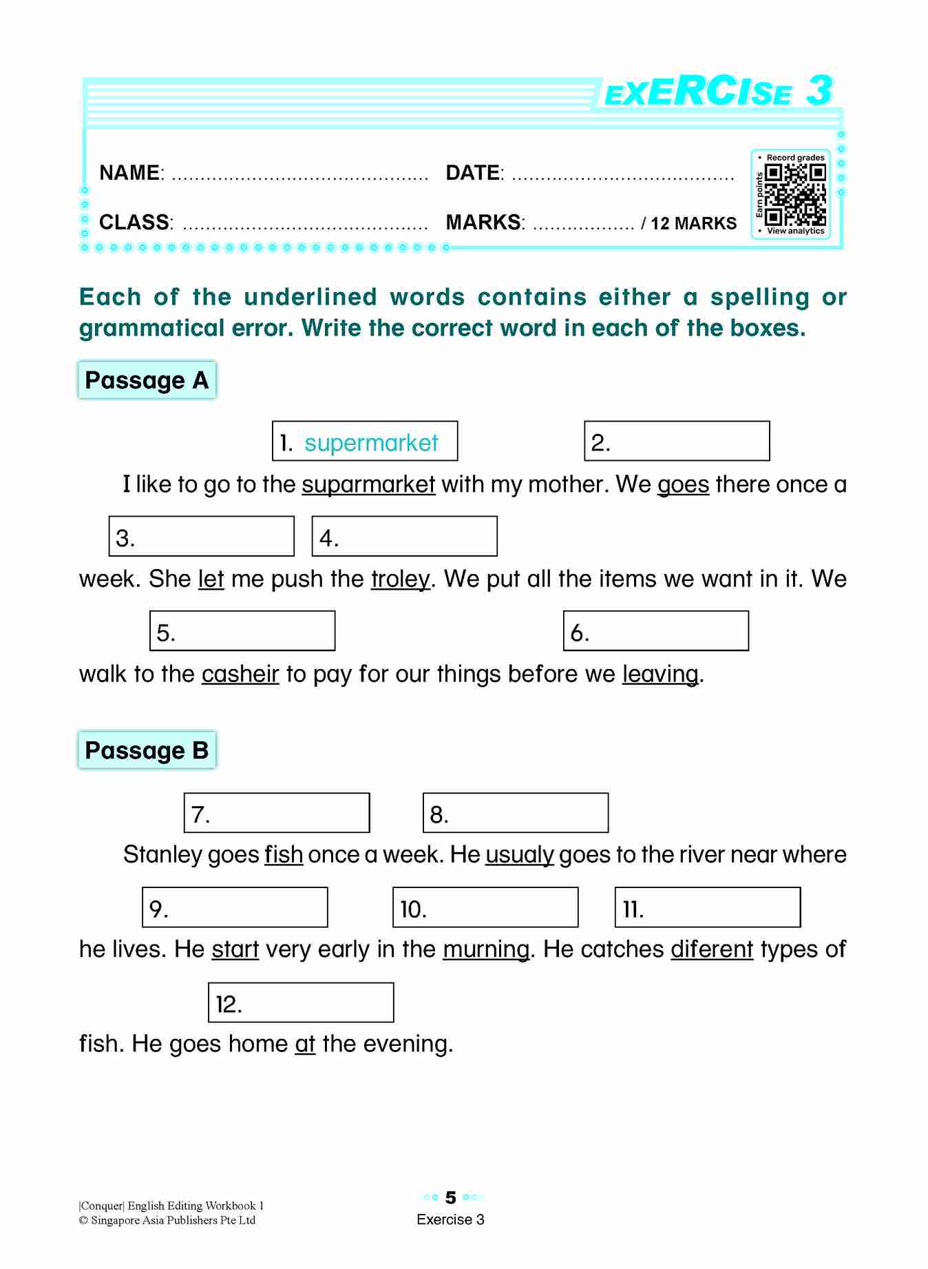 Conquer English Editing Workbook 1