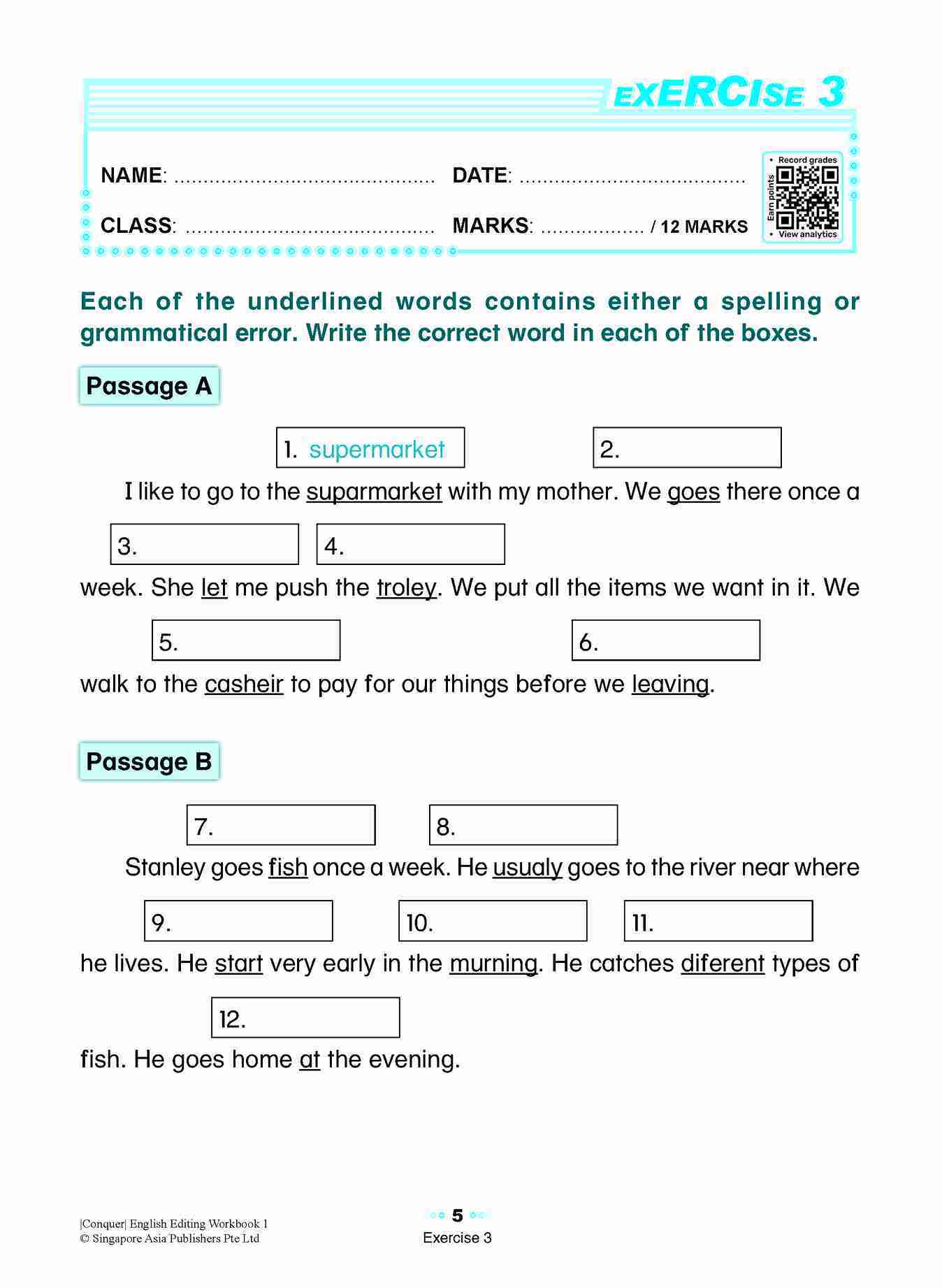 Conquer English Editing Workbook 1