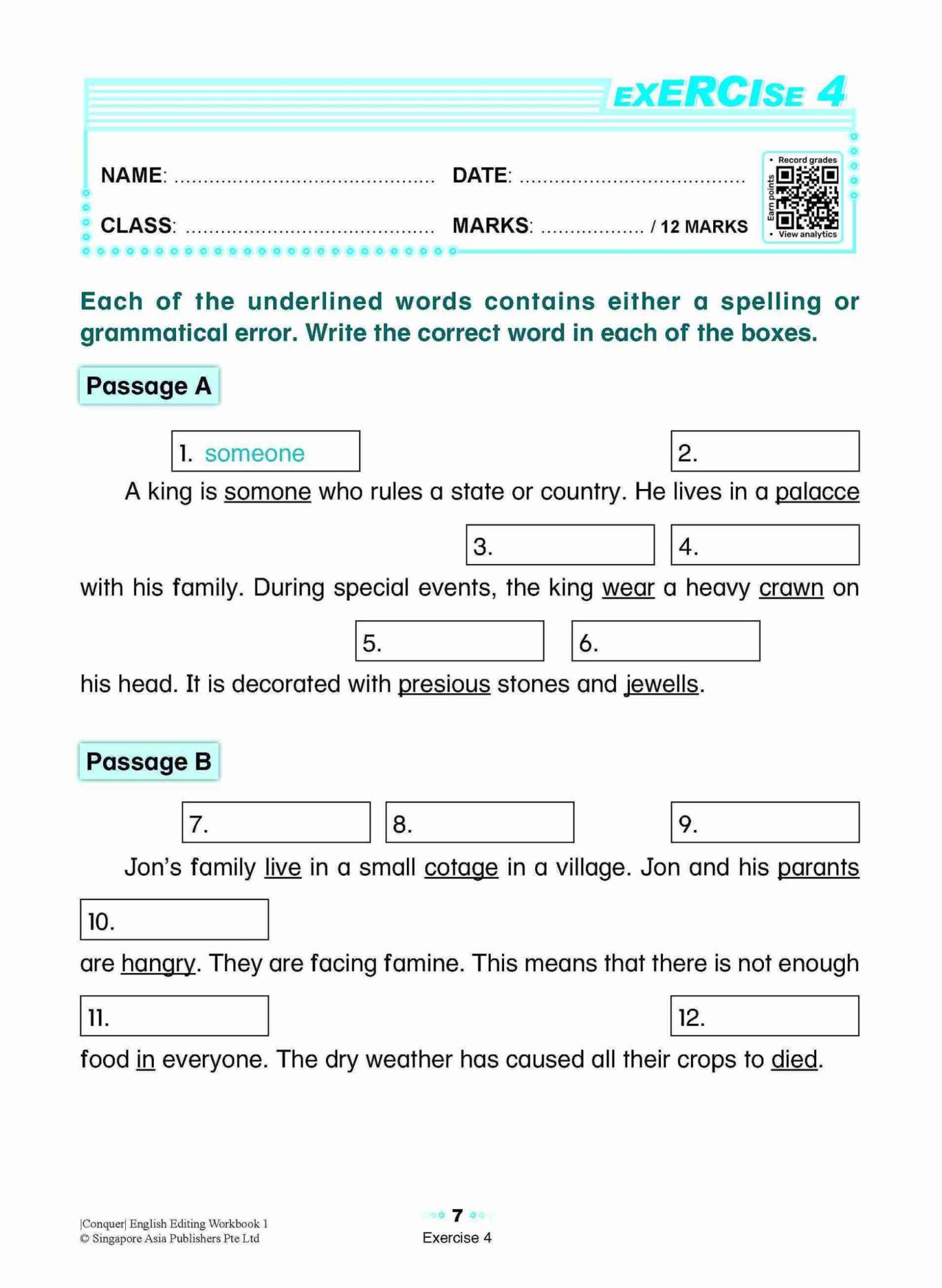 Conquer English Editing Workbook 1