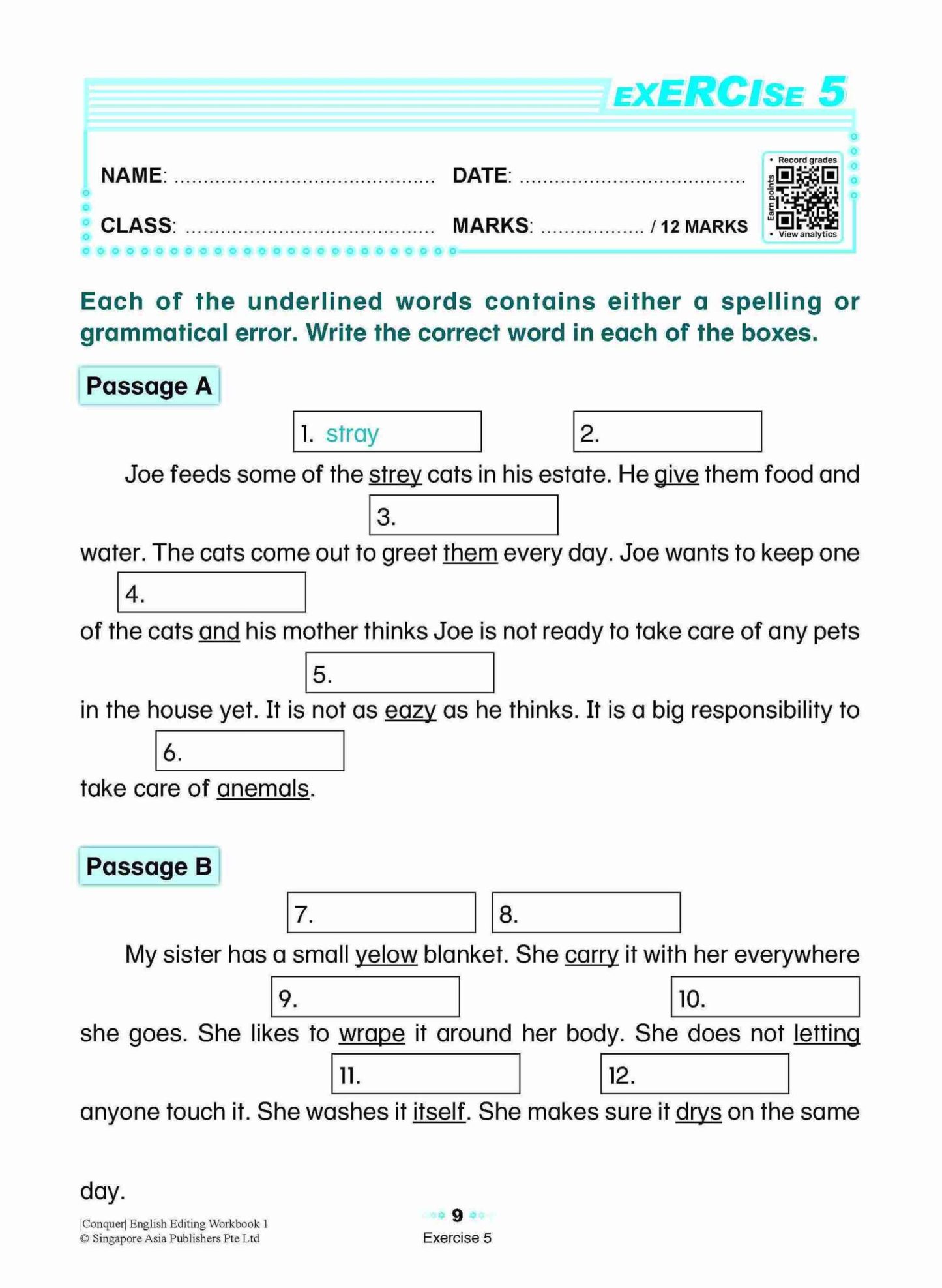 Conquer English Editing Workbook 1