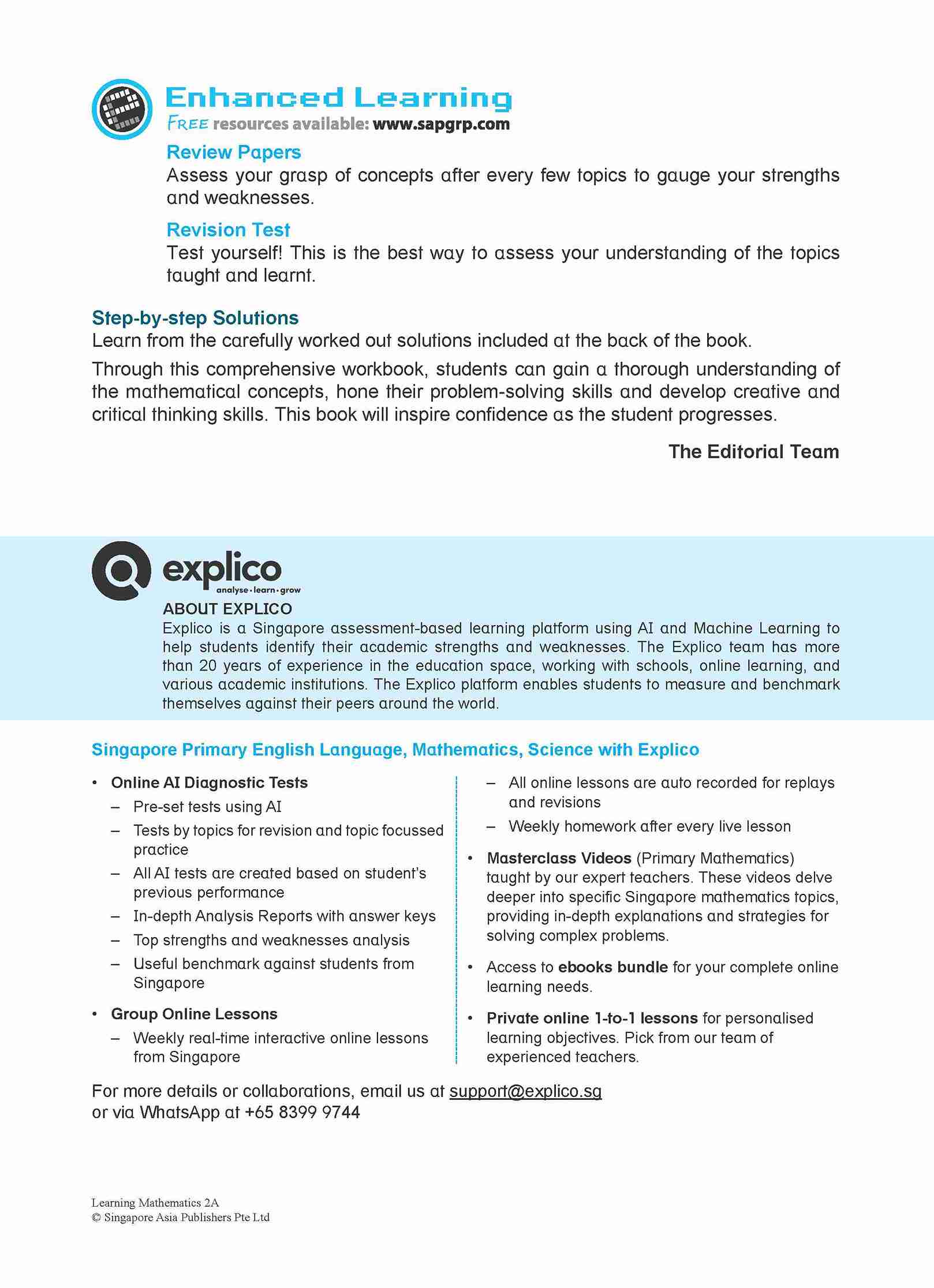 LEARNING MATHEMATICS For Primary Levels 2A