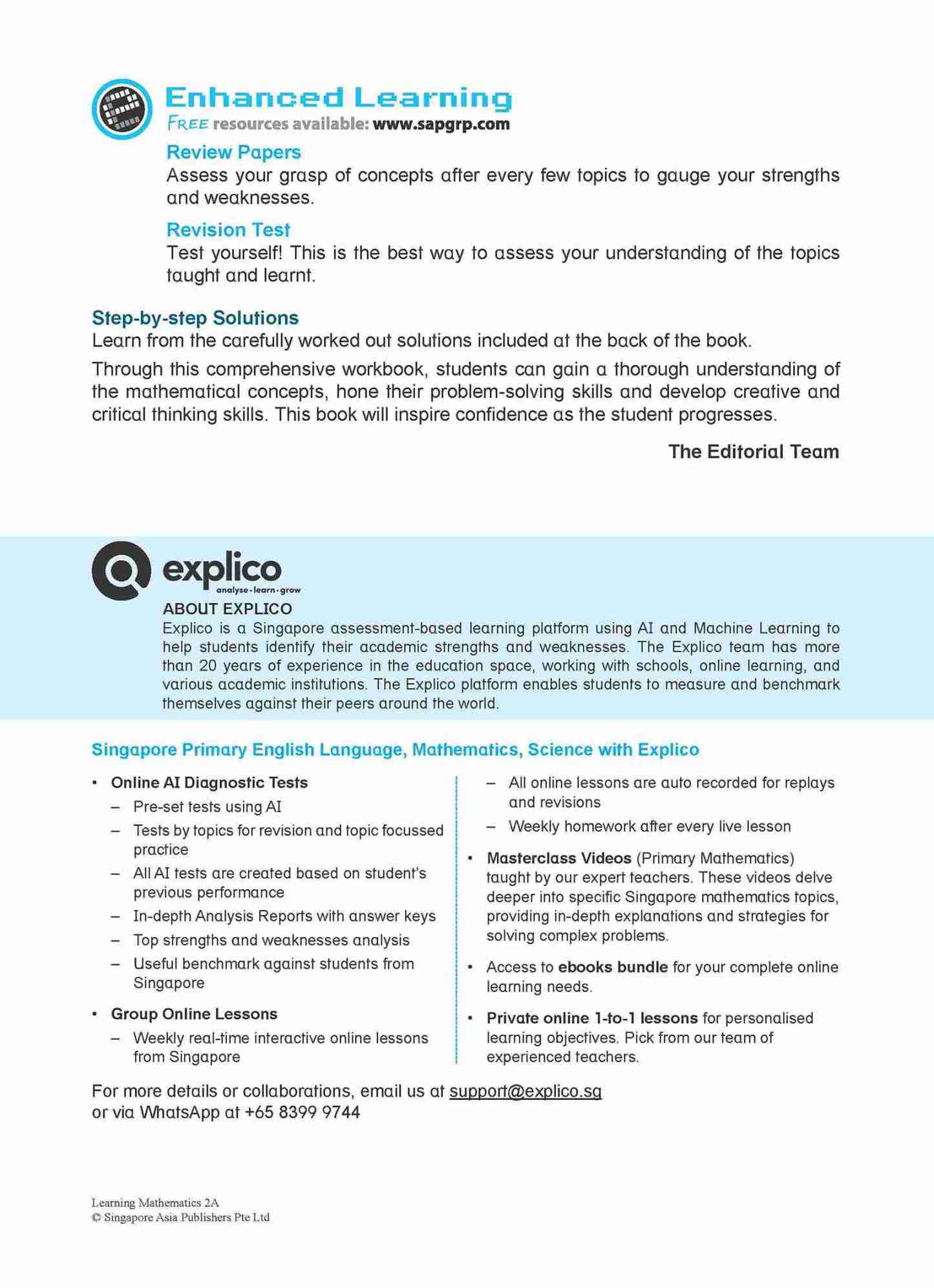 LEARNING MATHEMATICS For Primary Levels 2A