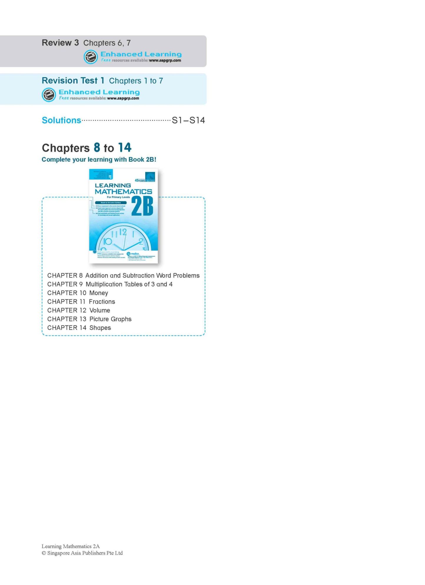 LEARNING MATHEMATICS For Primary Levels 2A