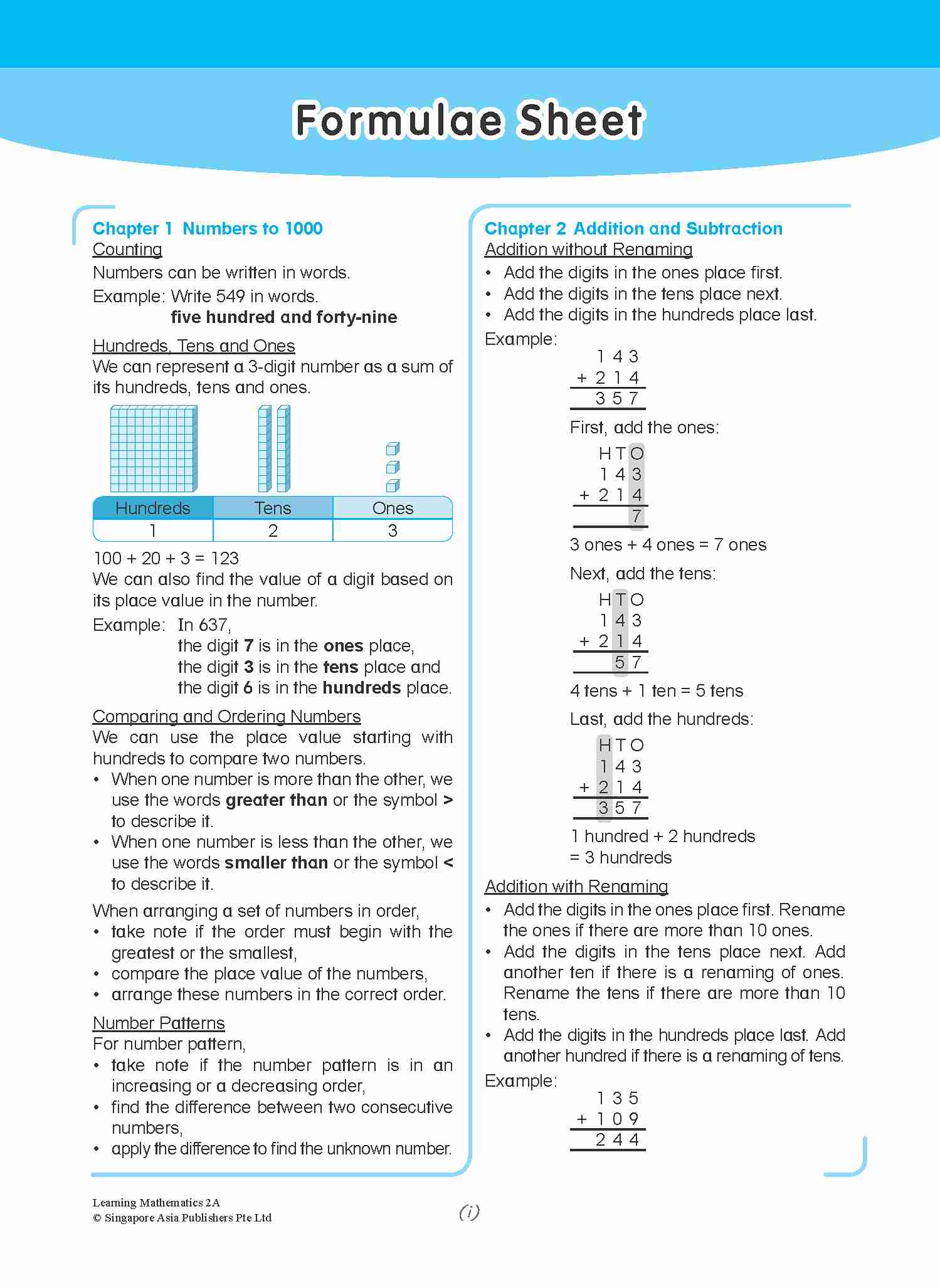 LEARNING MATHEMATICS For Primary Levels 2A
