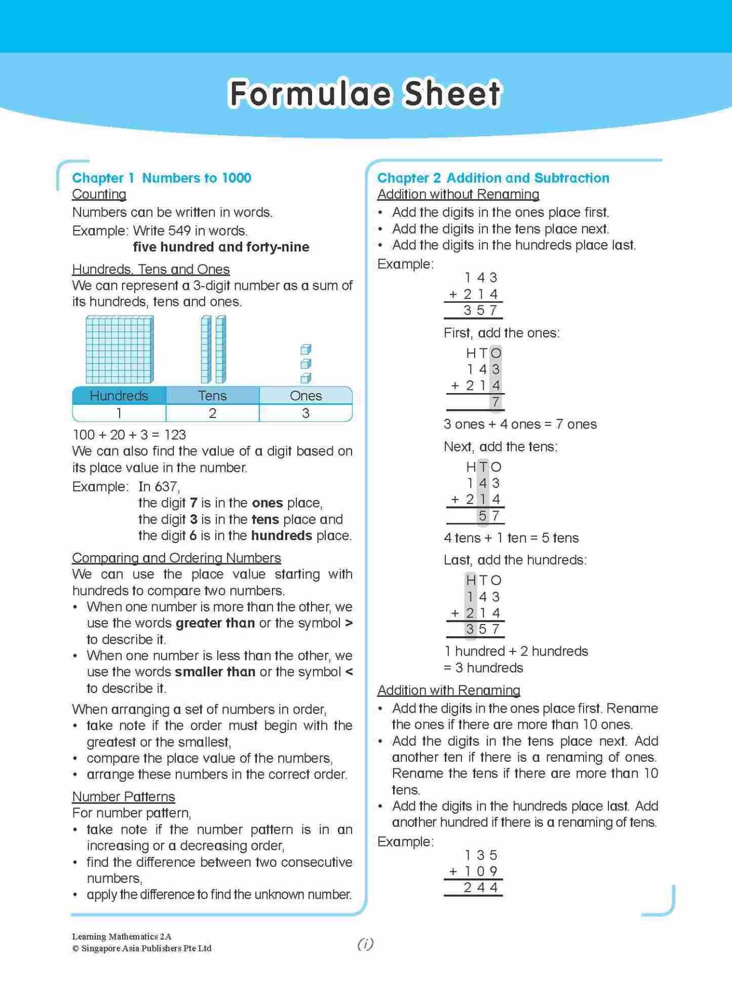 LEARNING MATHEMATICS For Primary Levels 2A