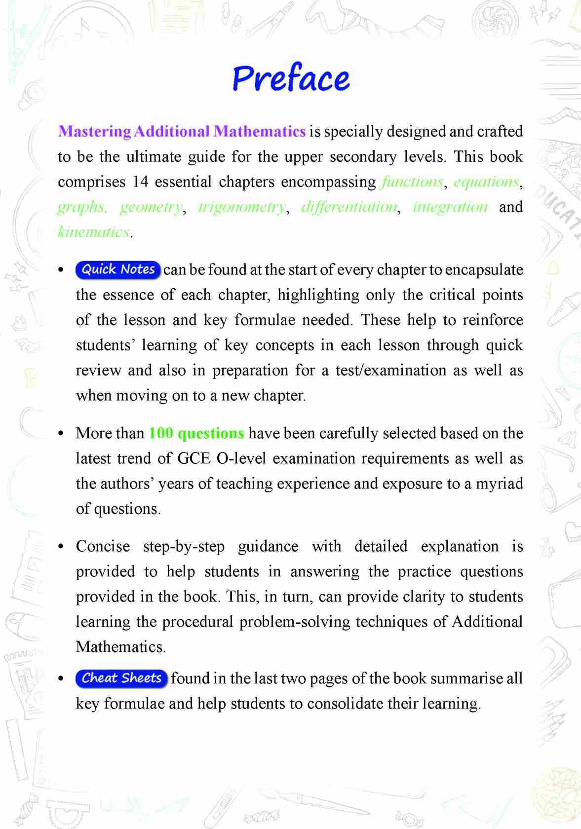 MASTERING ADDITIONAL MATHEMATICS
