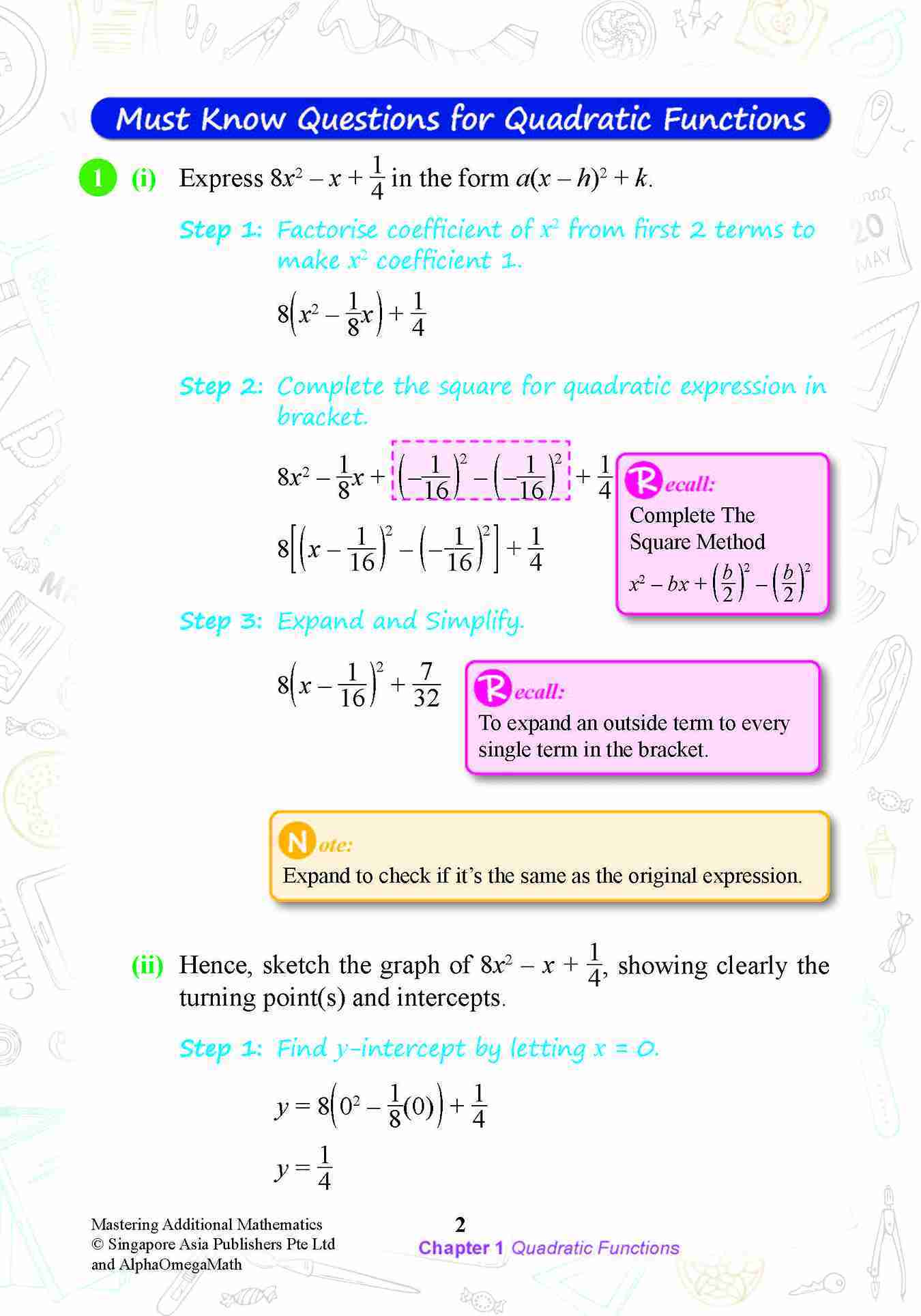 MASTERING ADDITIONAL MATHEMATICS