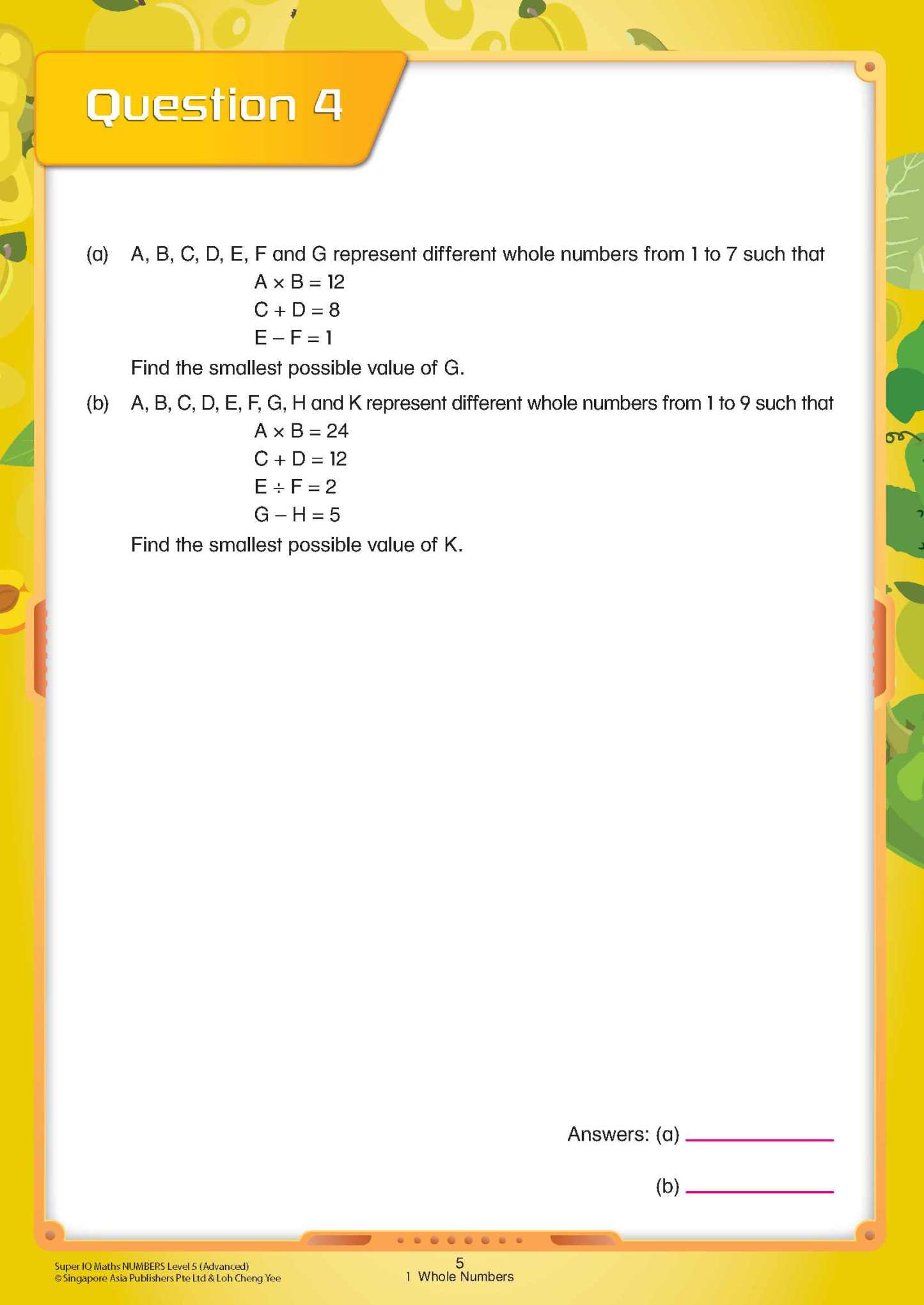 Super IQ Maths NUMBERS Level 5 Advanced (10-11 years)