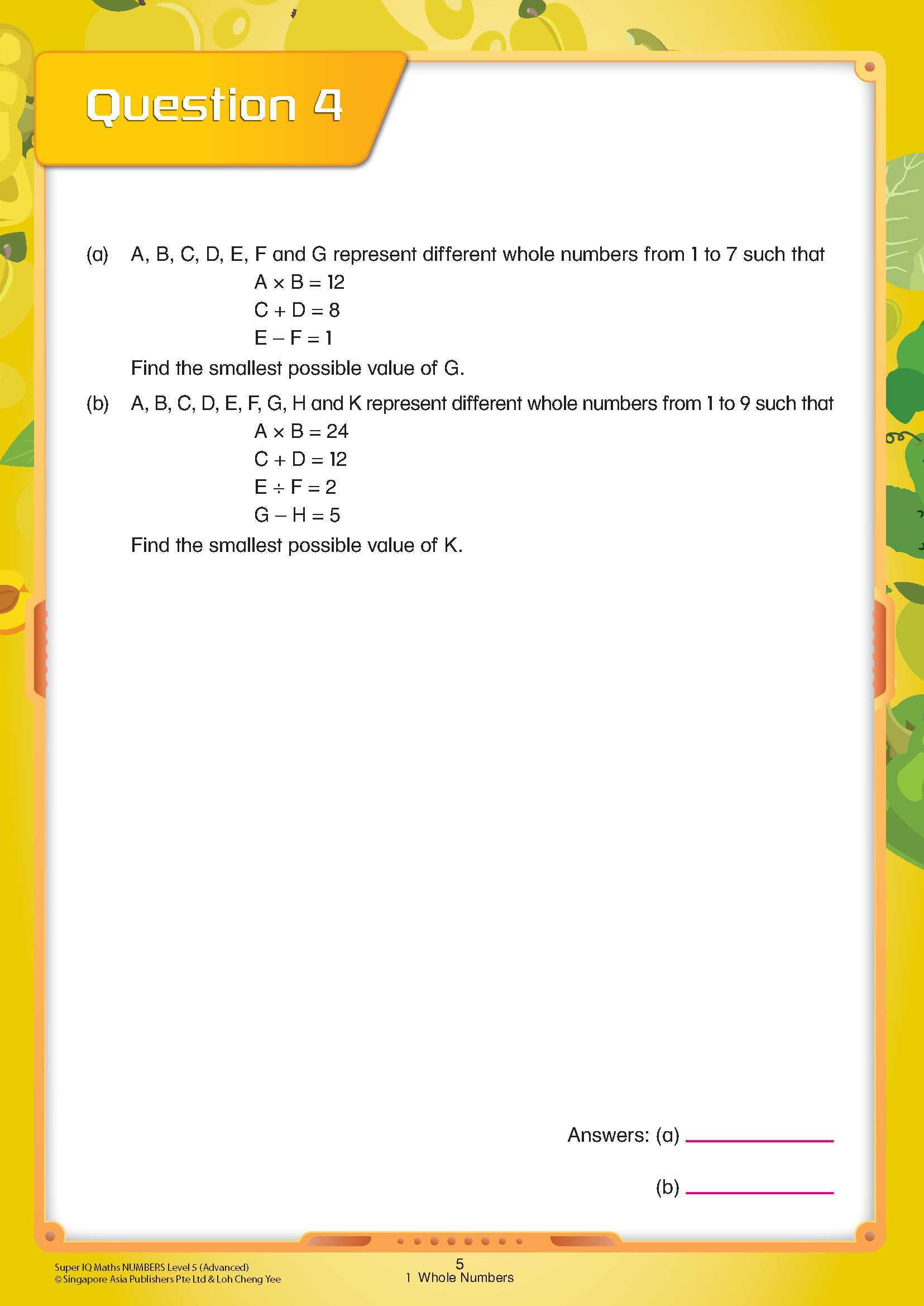 Super IQ Maths NUMBERS Level 5 Advanced (10-11 years)